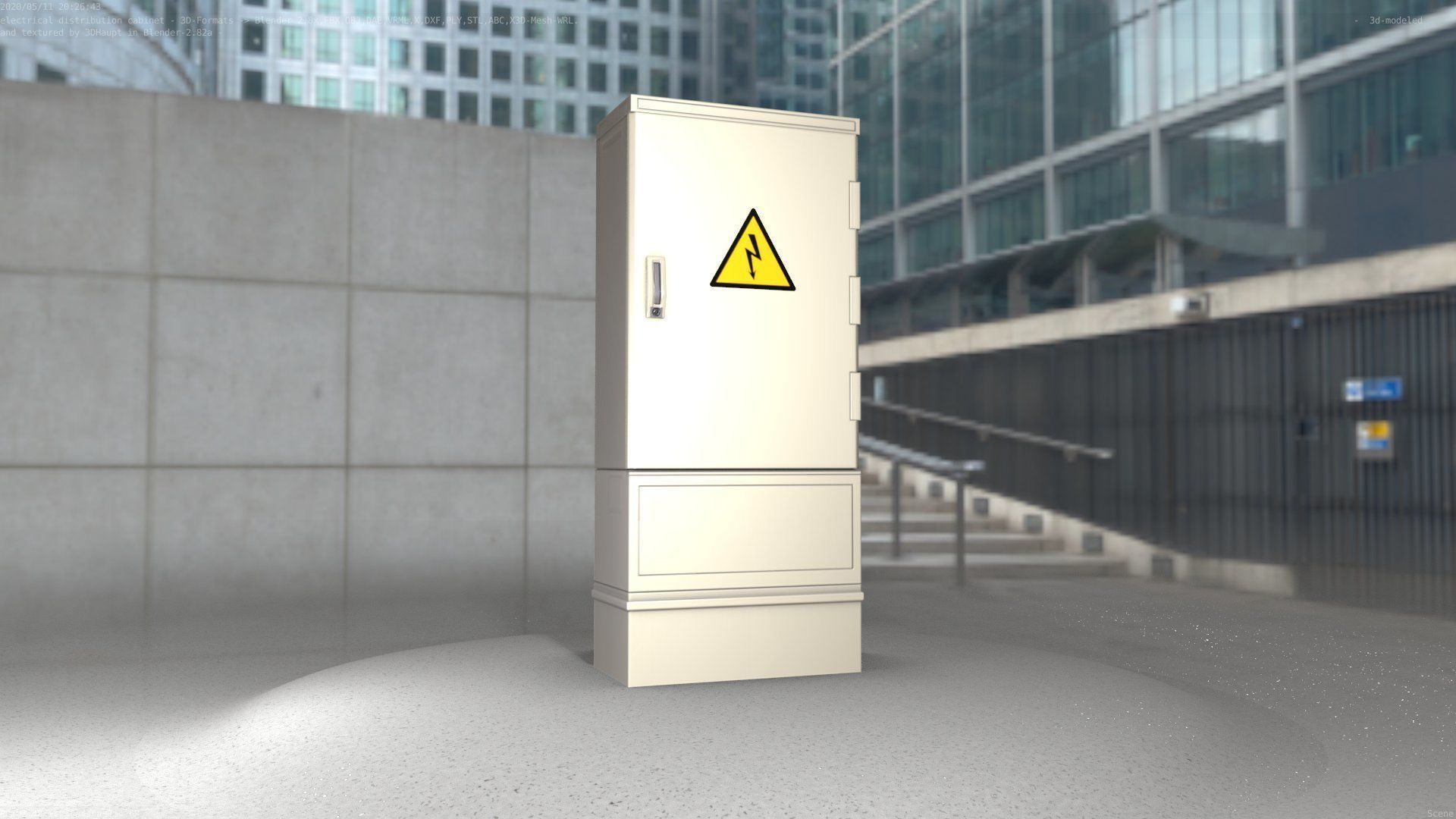 Electrical Distribution Cabinet 41 Low-poly 3D model_44