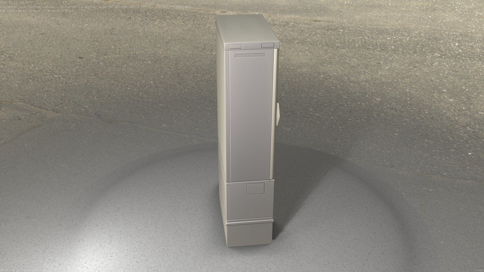 Electrical Distribution Cabinet 41 Low-poly 3D model_15