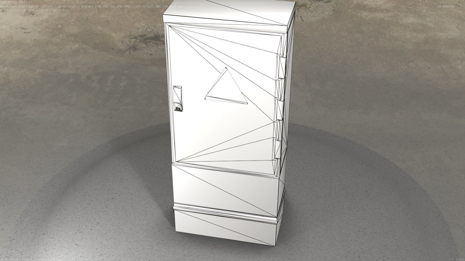 Electrical Distribution Cabinet 41 Low-poly 3D model_87