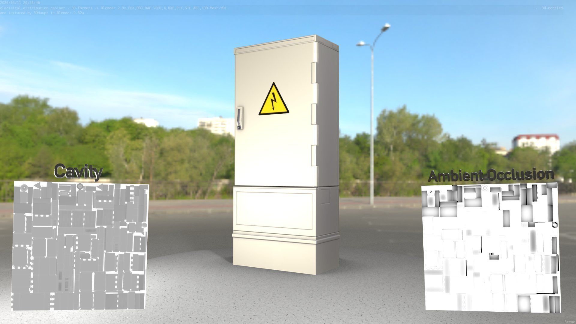 Electrical Distribution Cabinet 41 Low-poly 3D model_48