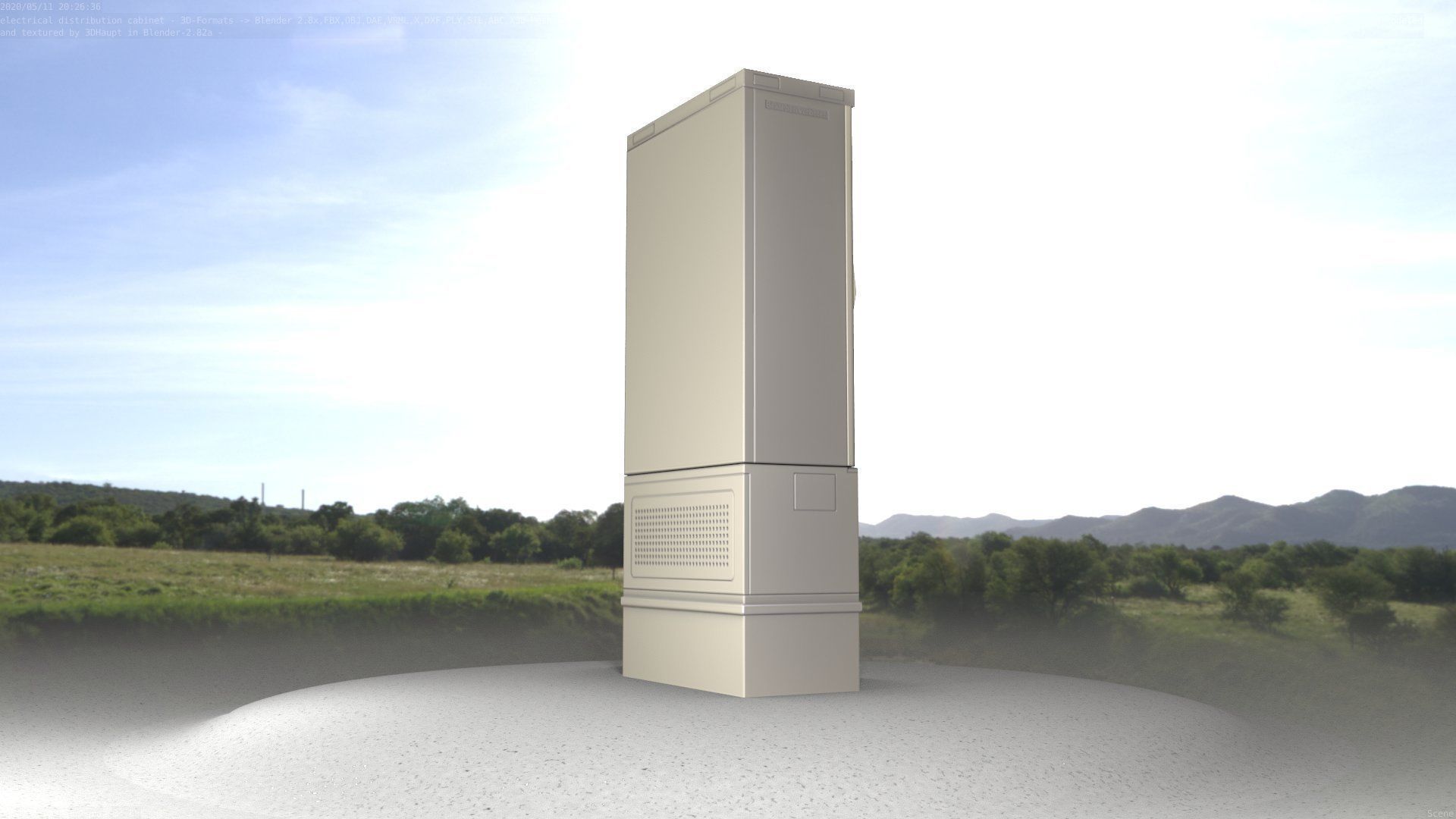 Electrical Distribution Cabinet 41 Low-poly 3D model_36