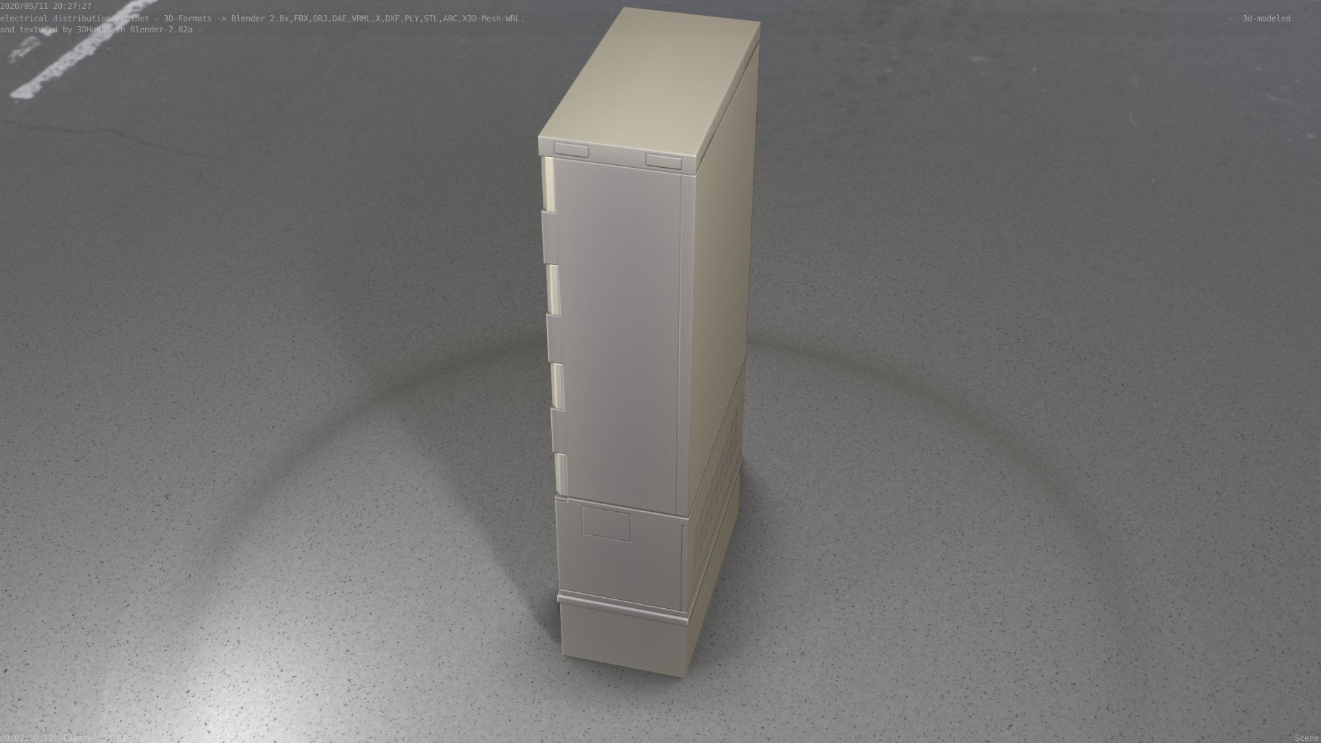 Electrical Distribution Cabinet 41 Low-poly 3D model_93
