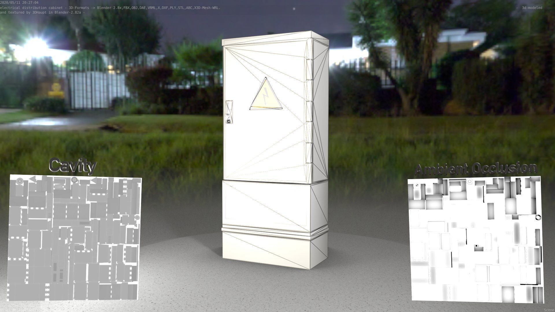 Electrical Distribution Cabinet 41 Low-poly 3D model_69