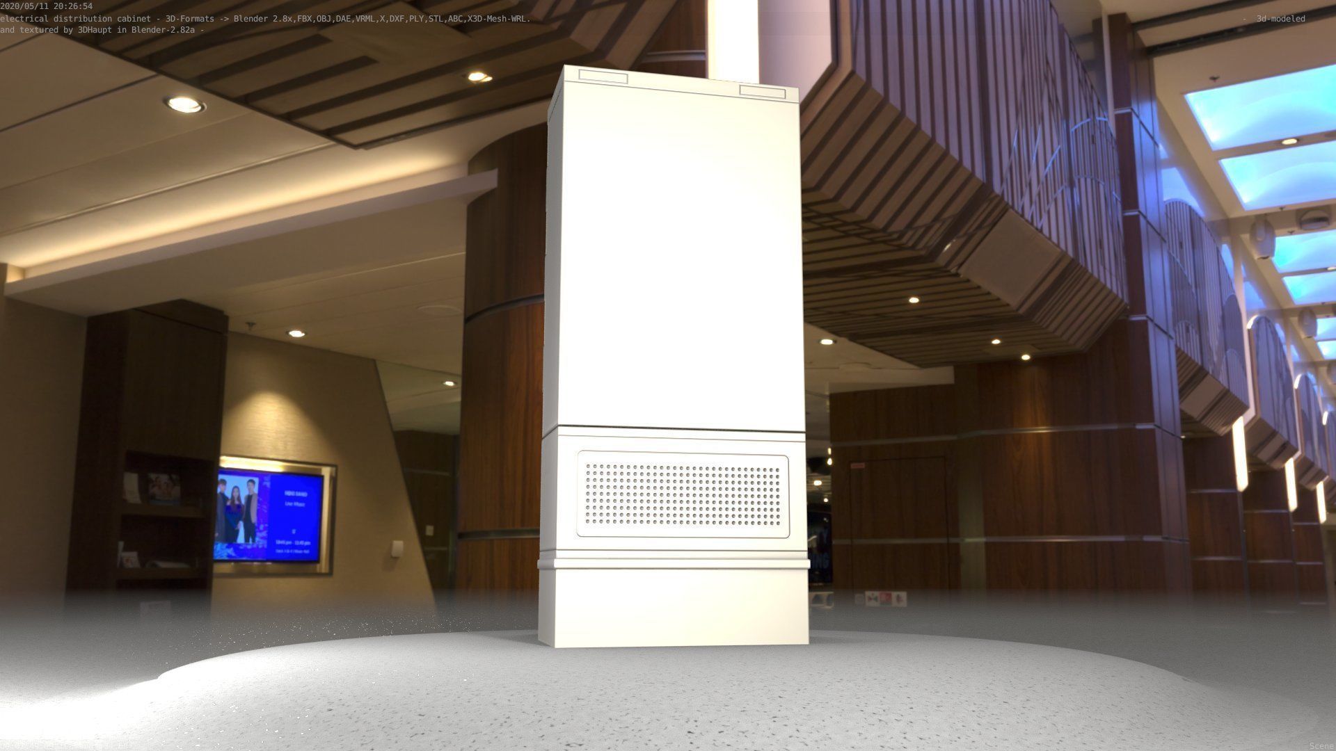 Electrical Distribution Cabinet 41 Low-poly 3D model_57