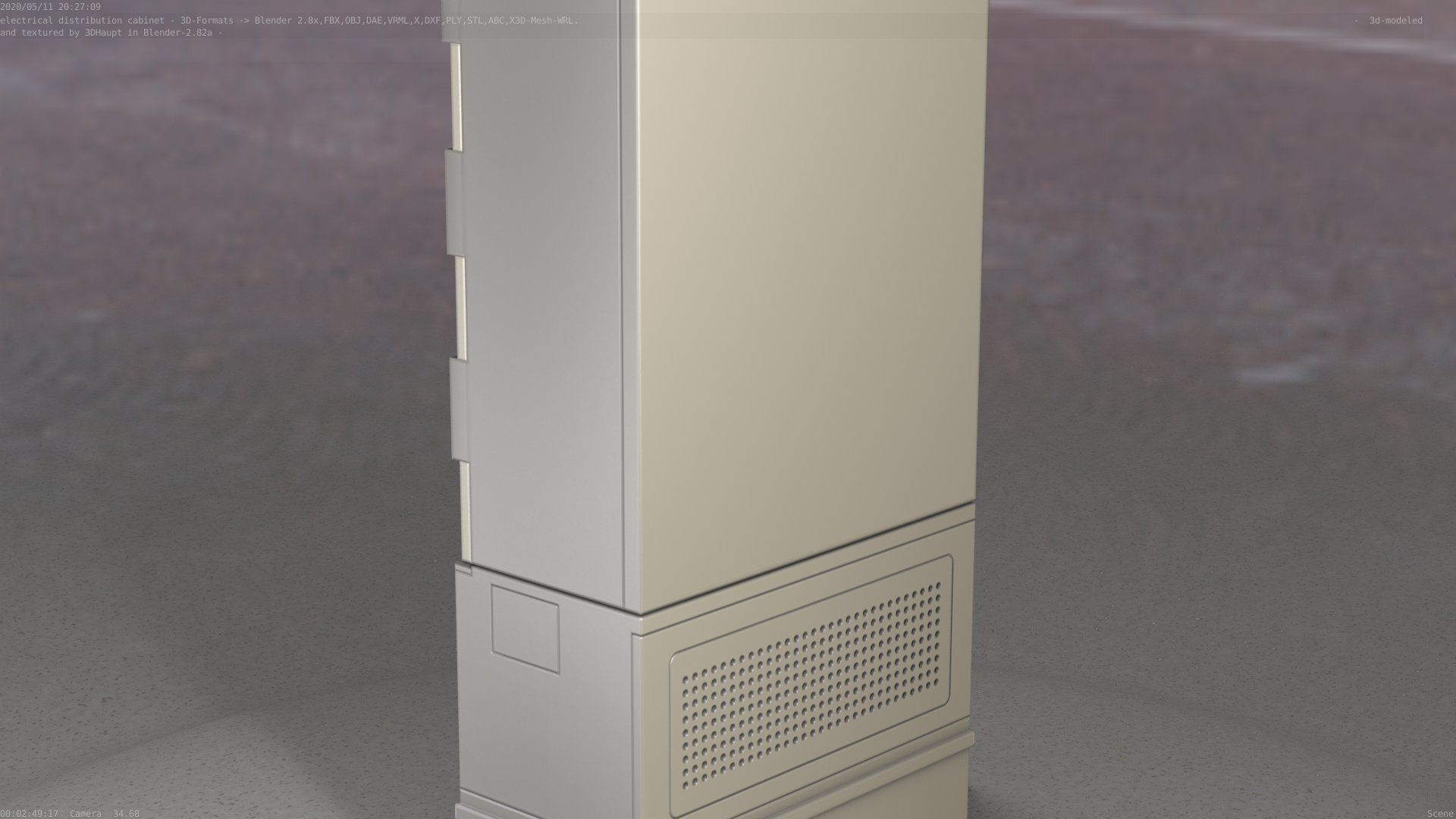 Electrical Distribution Cabinet 41 Low-poly 3D model_74