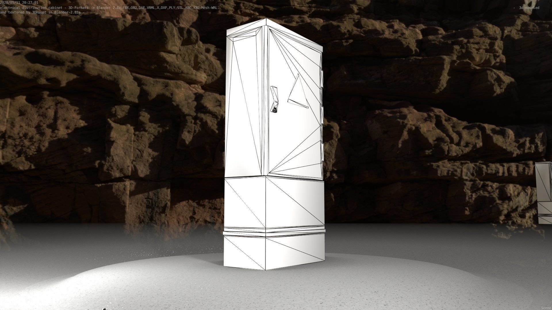 Electrical Distribution Cabinet 41 Low-poly 3D model_65
