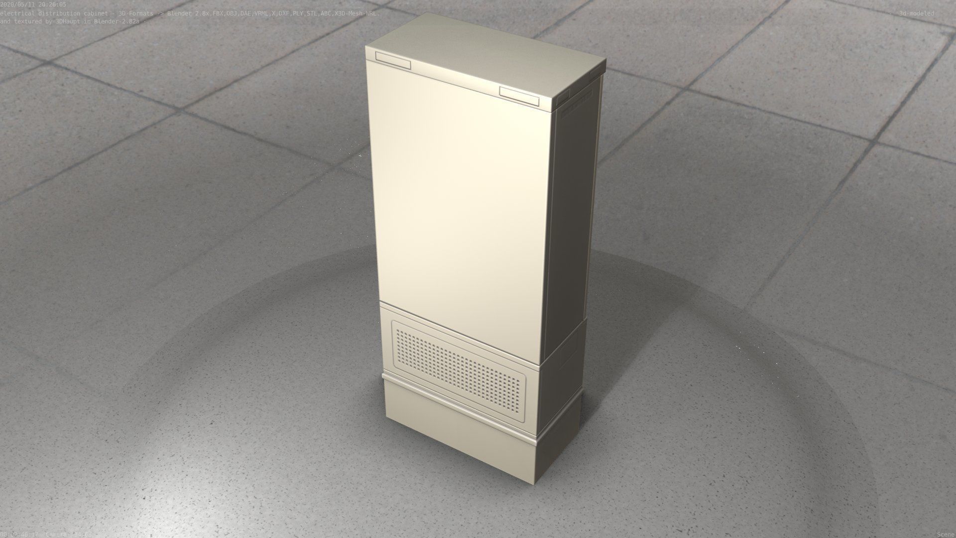 Electrical Distribution Cabinet 41 Low-poly 3D model_11