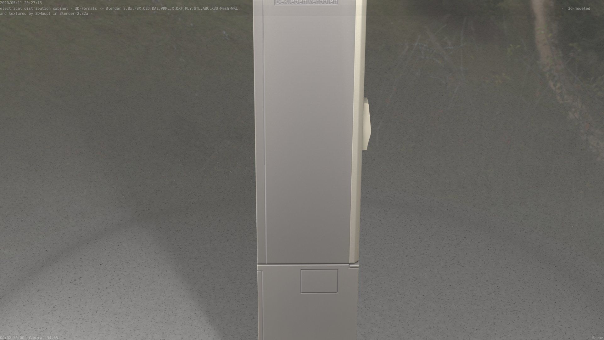 Electrical Distribution Cabinet 41 Low-poly 3D model_81