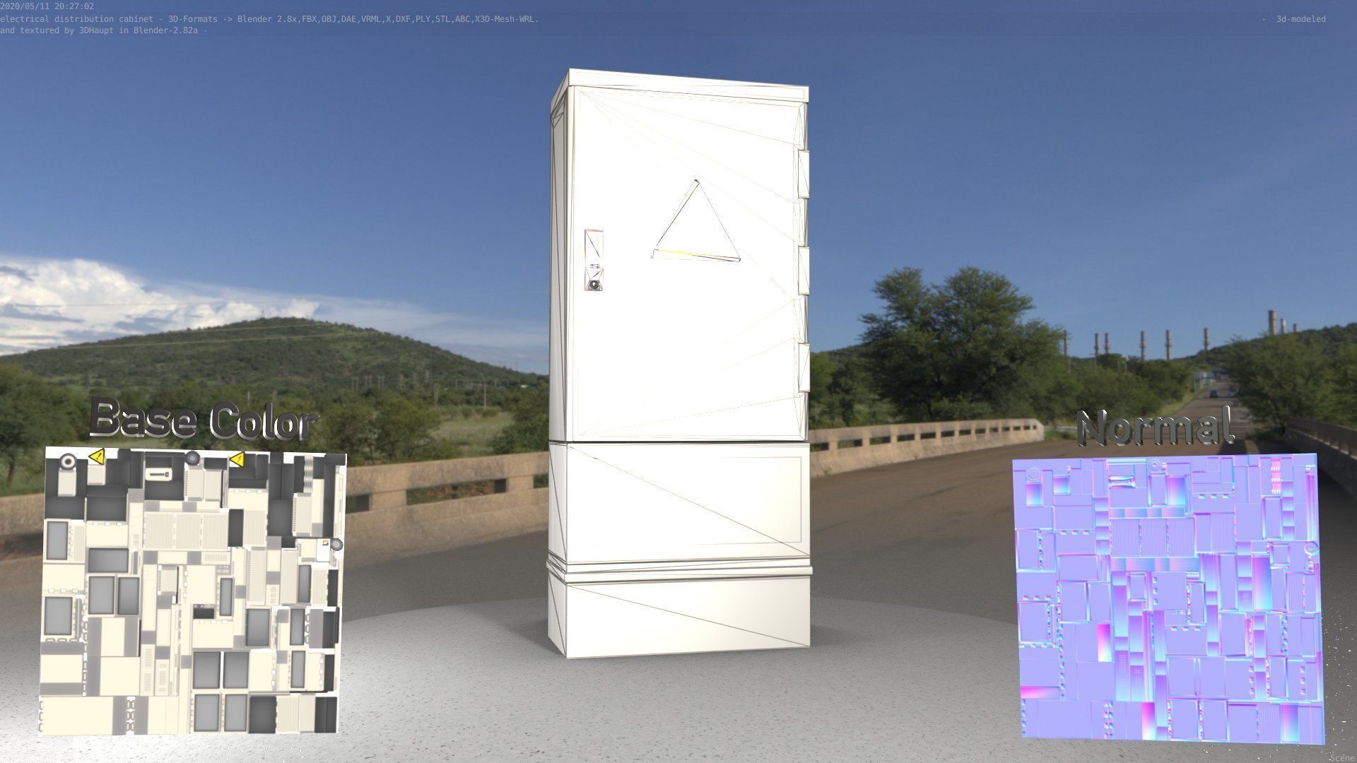Electrical Distribution Cabinet 41 Low-poly 3D model_67