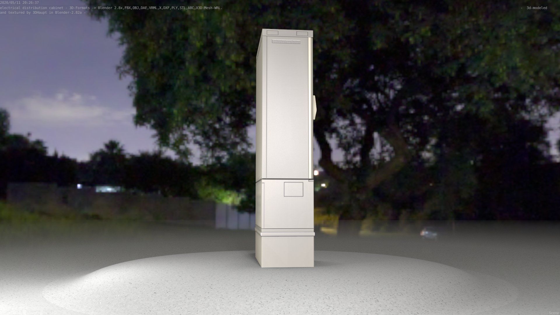 Electrical Distribution Cabinet 41 Low-poly 3D model_38