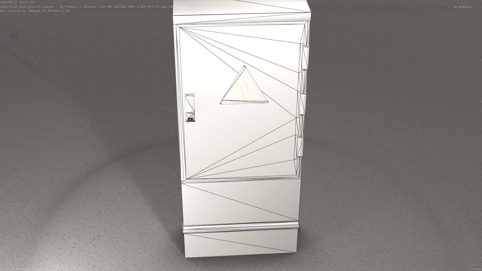 Electrical Distribution Cabinet 41 Low-poly 3D model_86