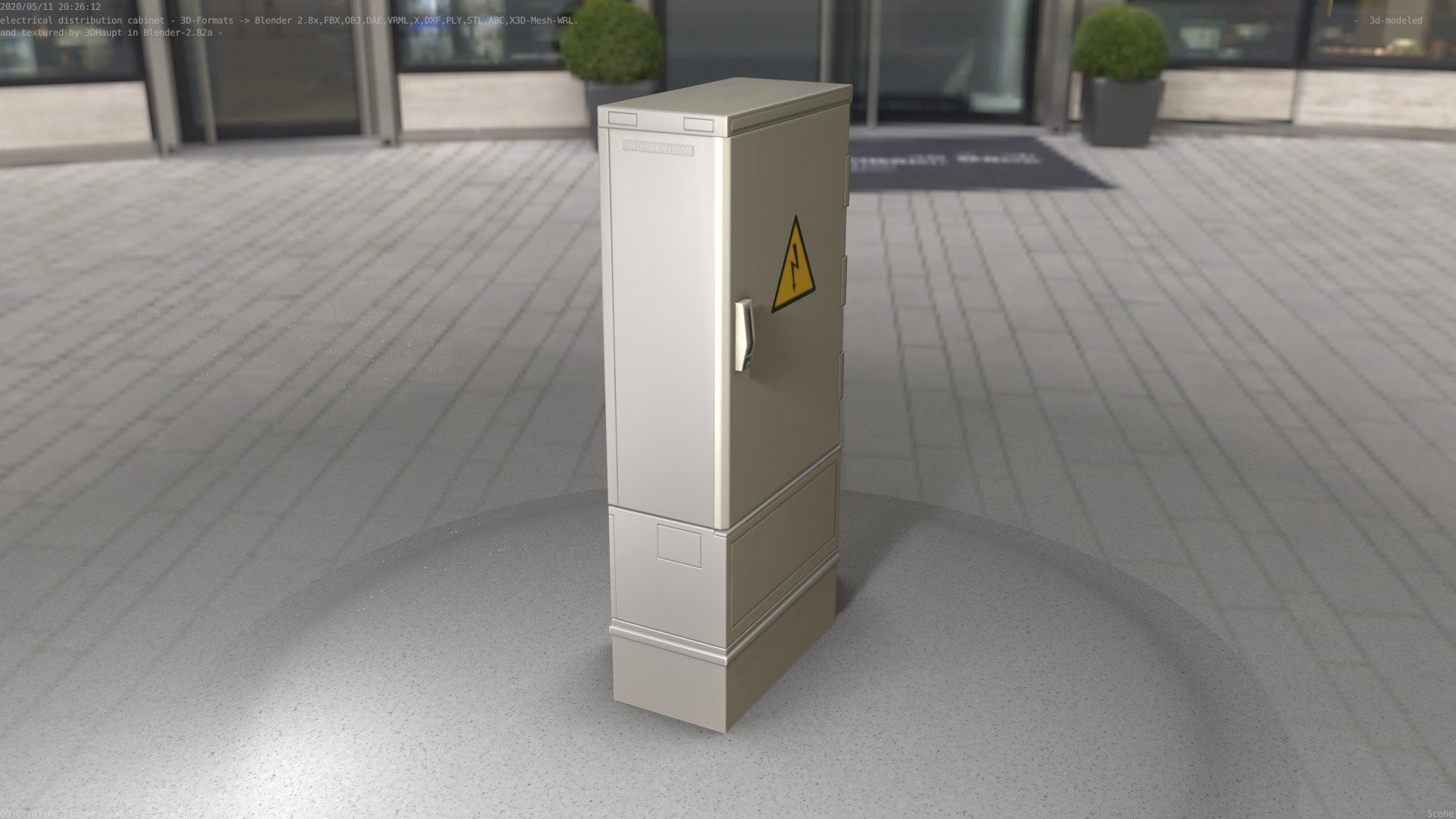 Electrical Distribution Cabinet 41 Low-poly 3D model_18