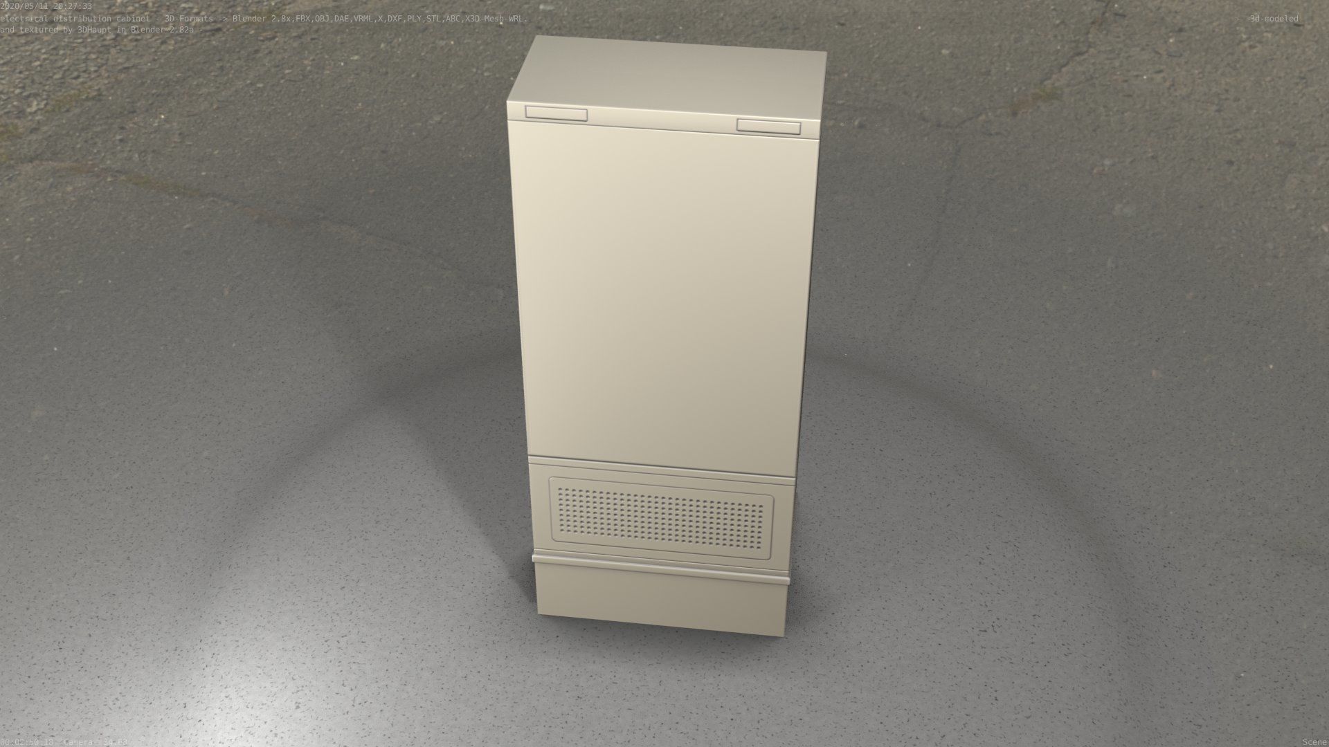 Electrical Distribution Cabinet 41 Low-poly 3D model_99
