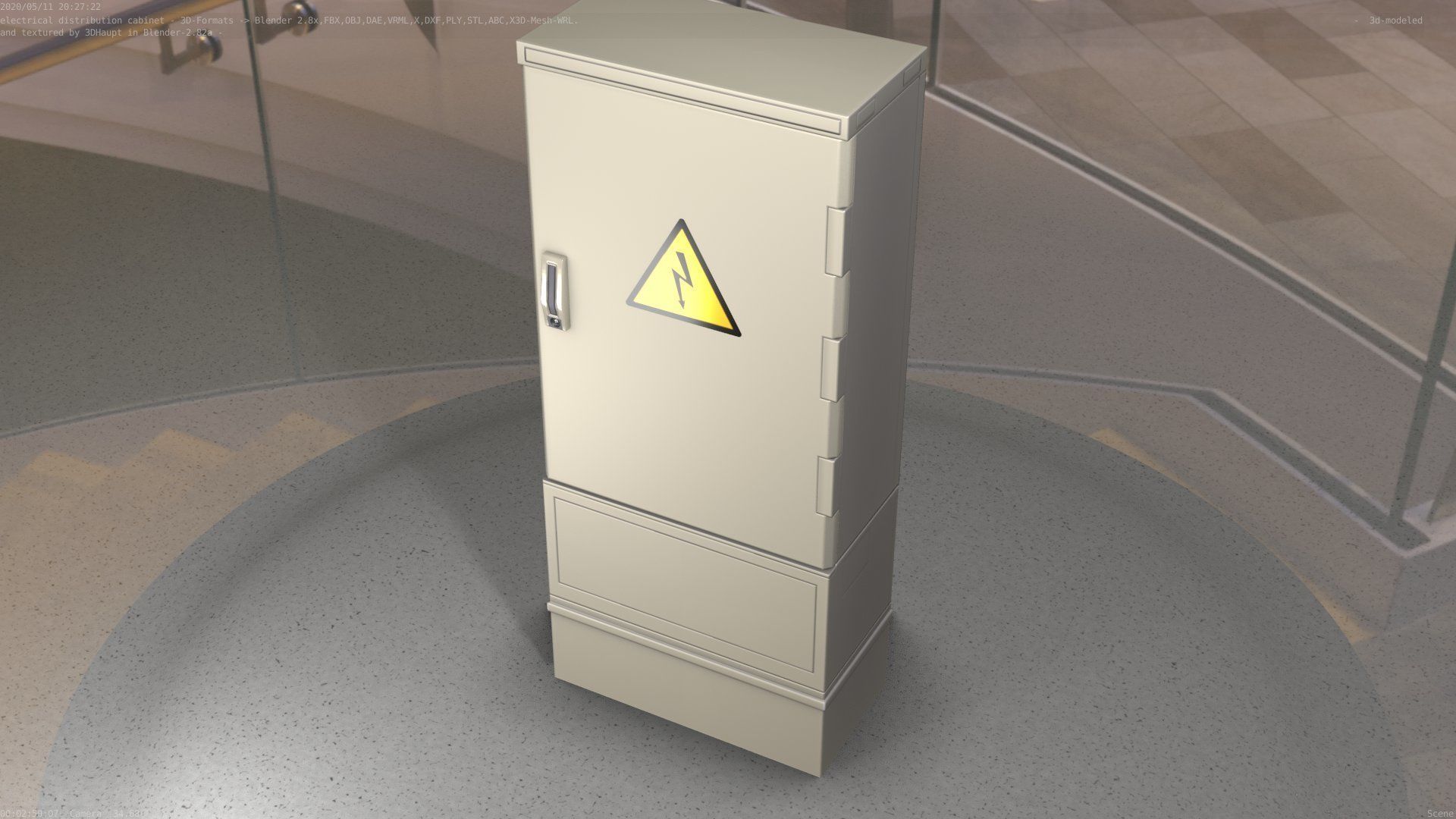 Electrical Distribution Cabinet 41 Low-poly 3D model_88