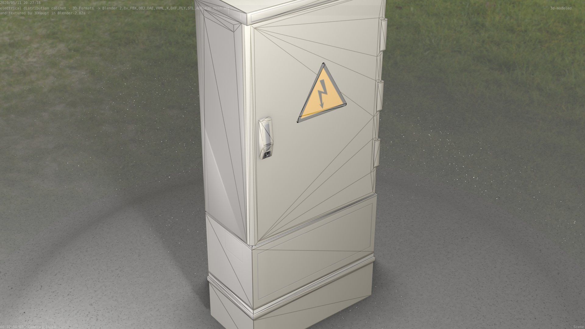 Electrical Distribution Cabinet 41 Low-poly 3D model_84