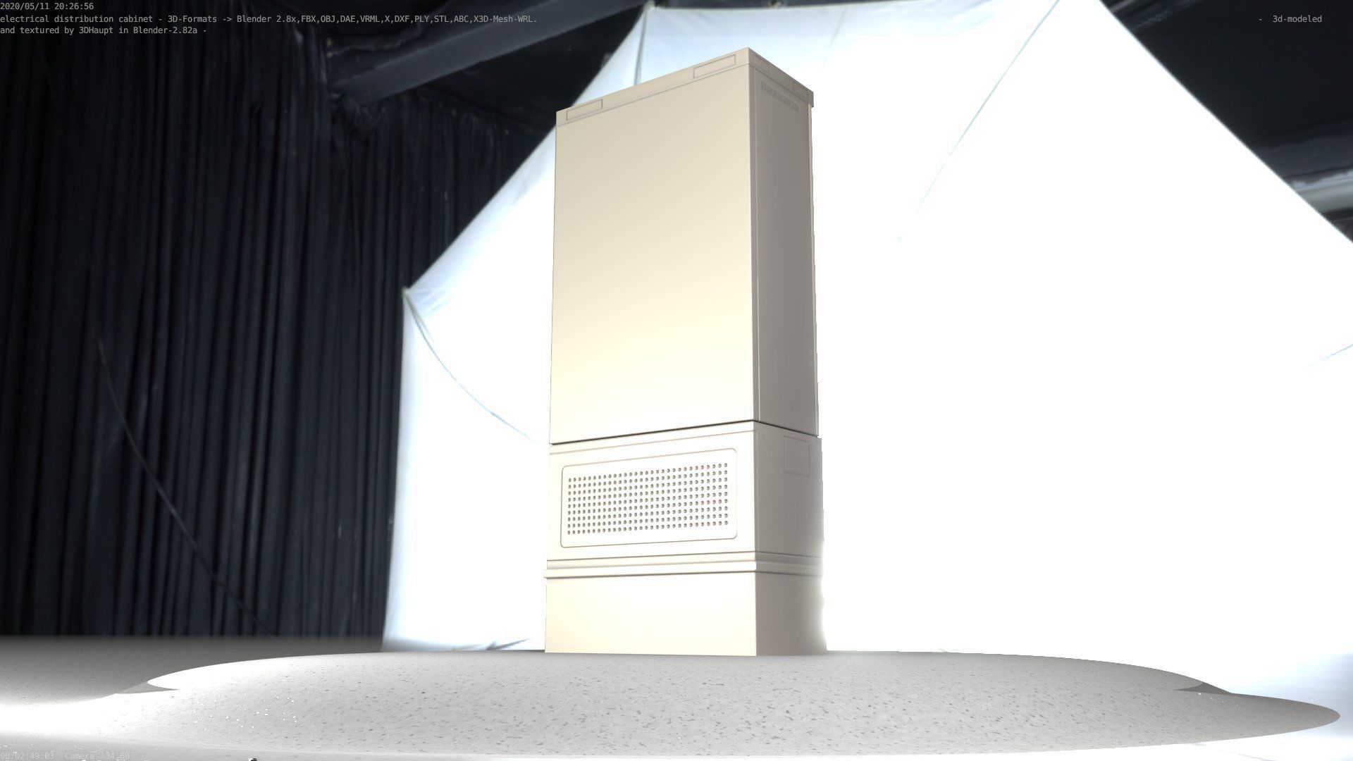 Electrical Distribution Cabinet 41 Low-poly 3D model_60