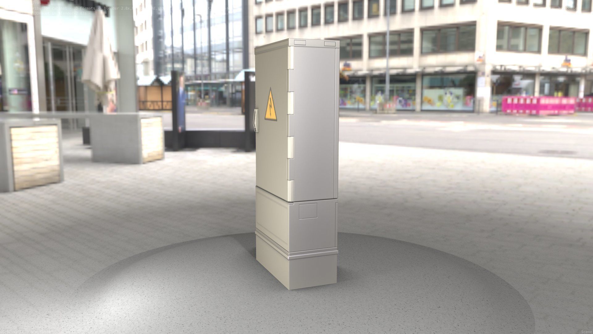 Electrical Distribution Cabinet 41 Low-poly 3D model_71