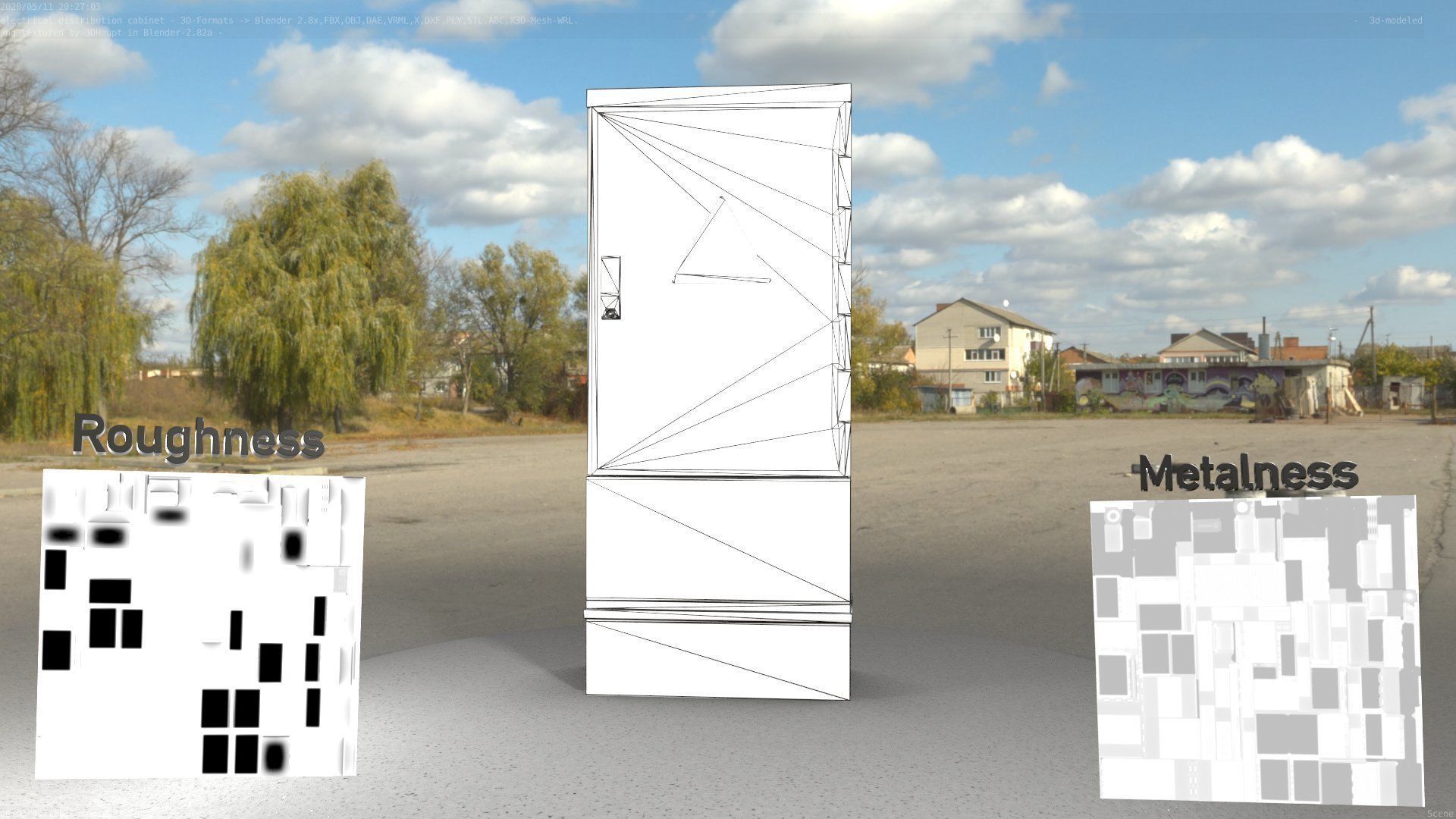 Electrical Distribution Cabinet 41 Low-poly 3D model_68