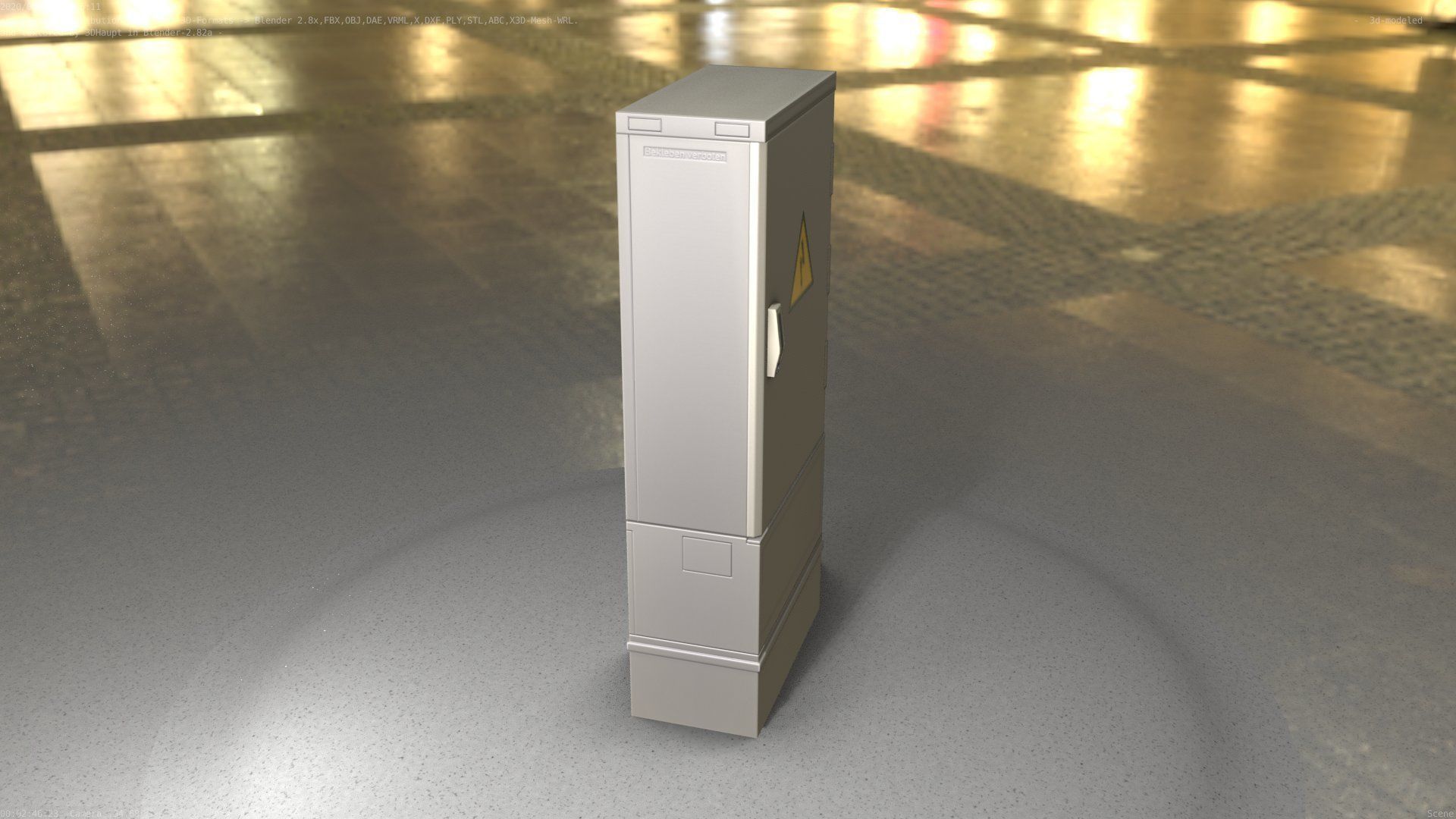 Electrical Distribution Cabinet 41 Low-poly 3D model_17