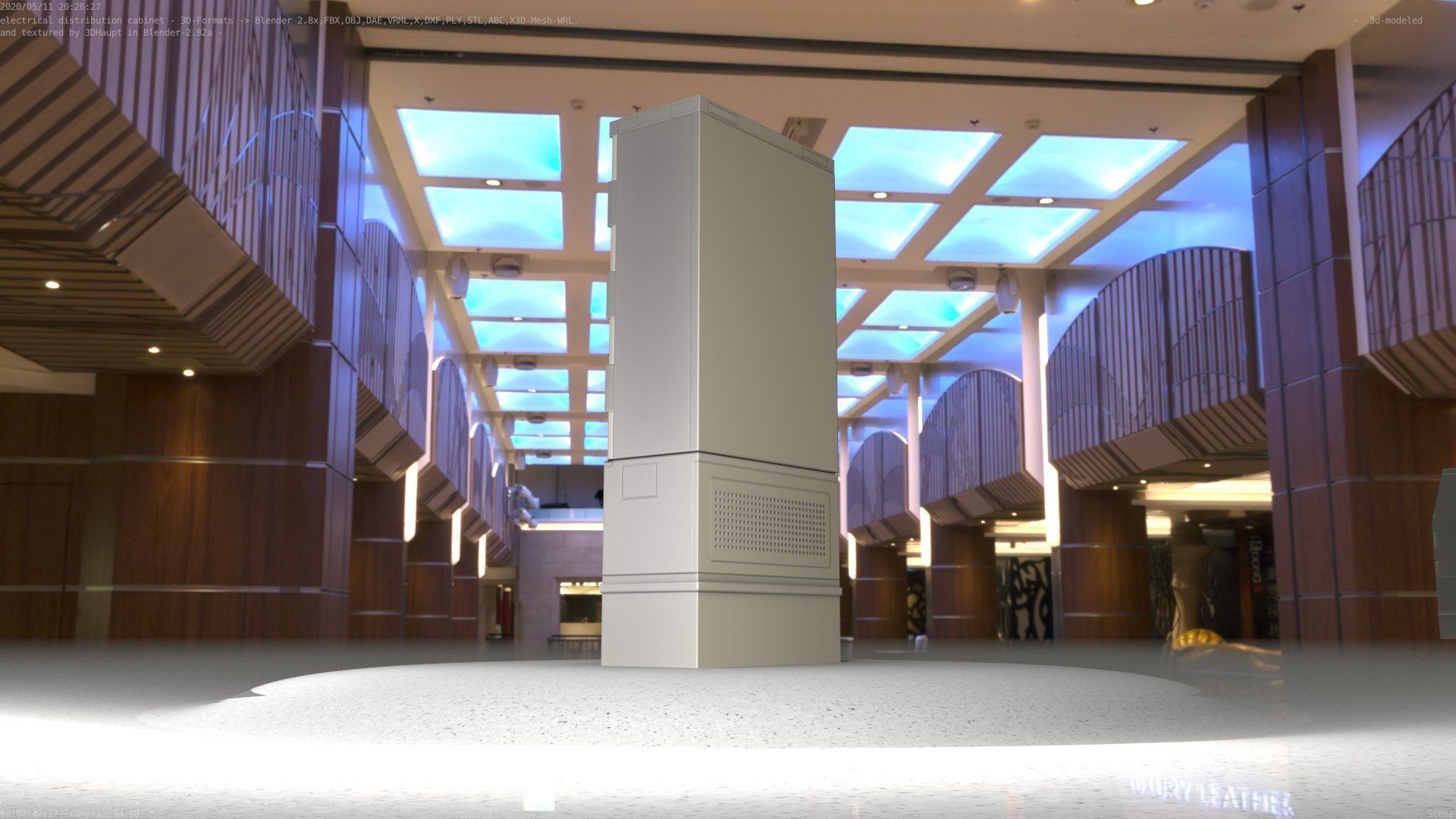 Electrical Distribution Cabinet 41 Low-poly 3D model_26