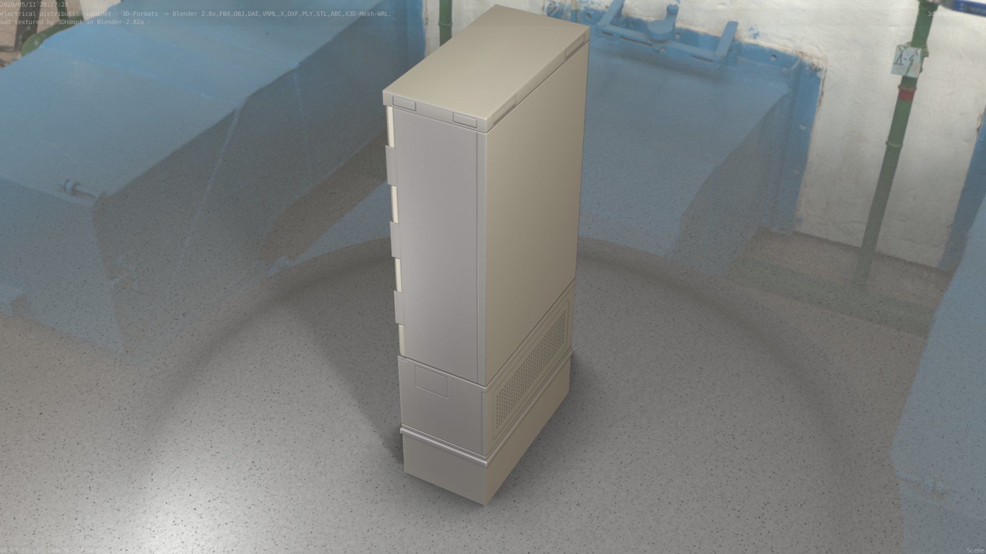 Electrical Distribution Cabinet 41 Low-poly 3D model_94
