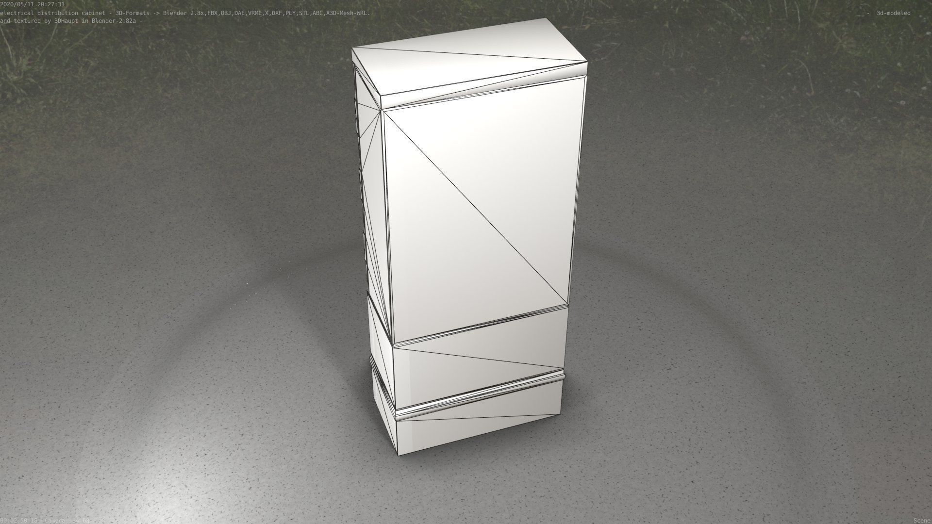 Electrical Distribution Cabinet 41 Low-poly 3D model_97
