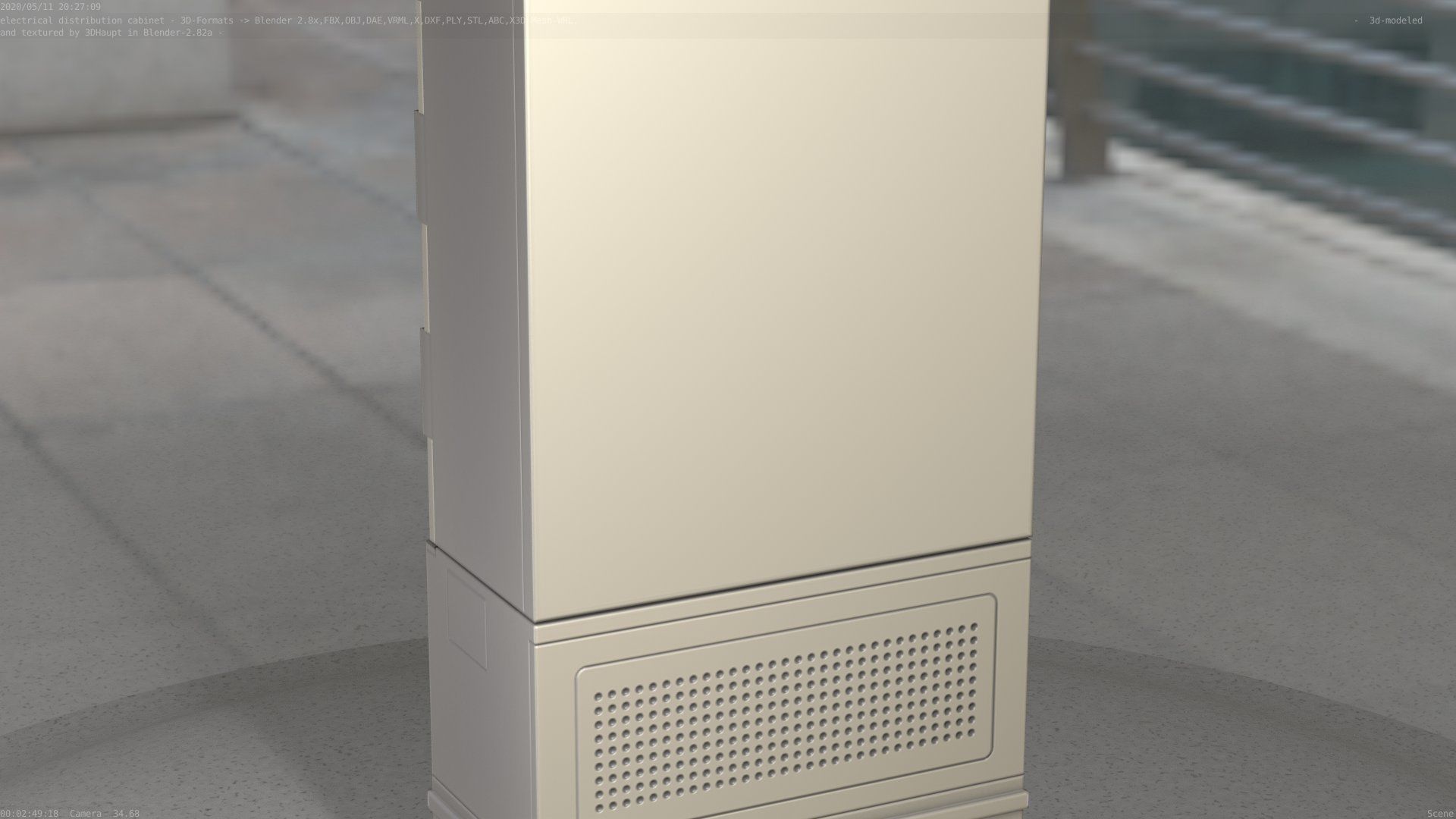 Electrical Distribution Cabinet 41 Low-poly 3D model_75