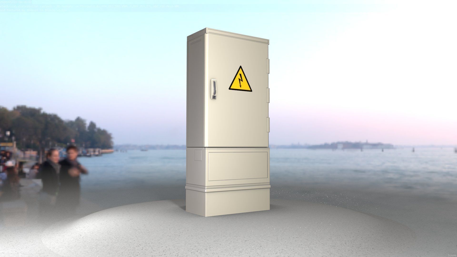 Electrical Distribution Cabinet 41 Low-poly 3D model_43