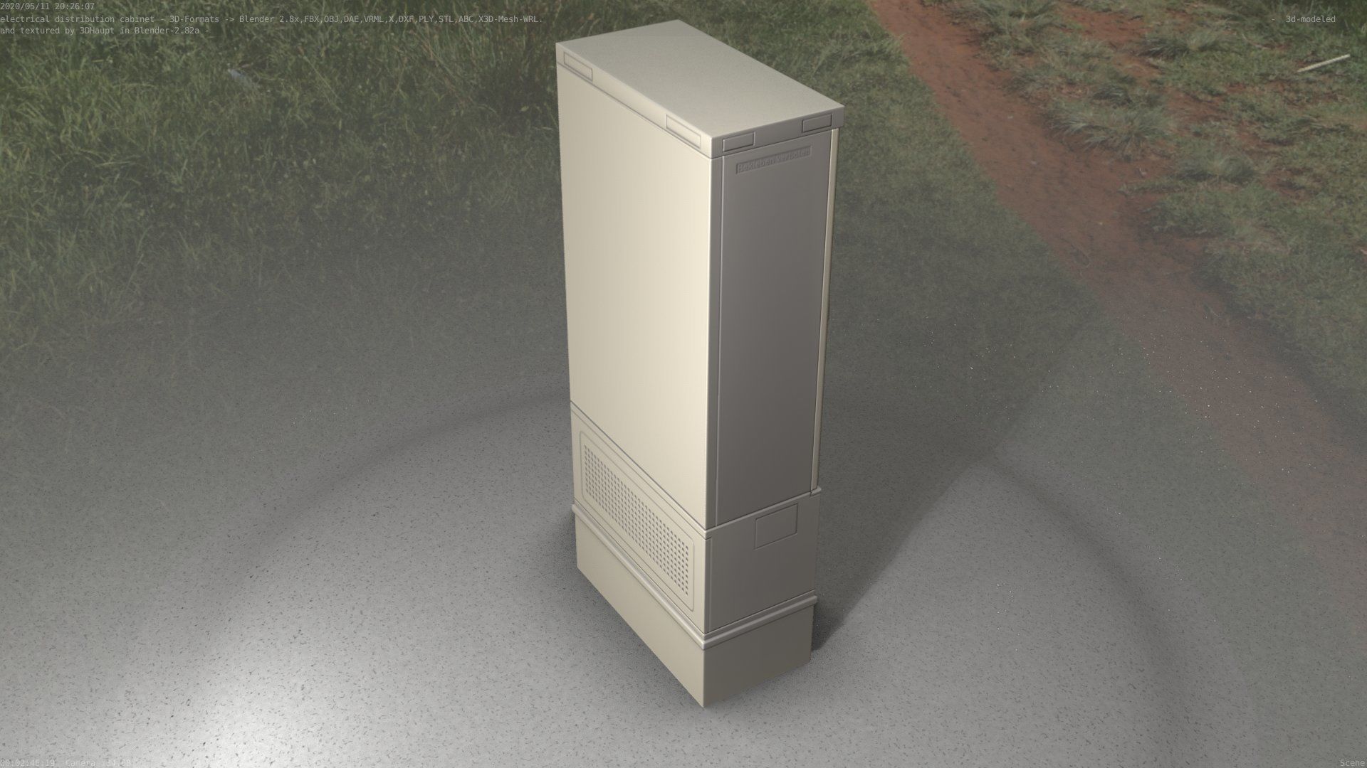 Electrical Distribution Cabinet 41 Low-poly 3D model_13