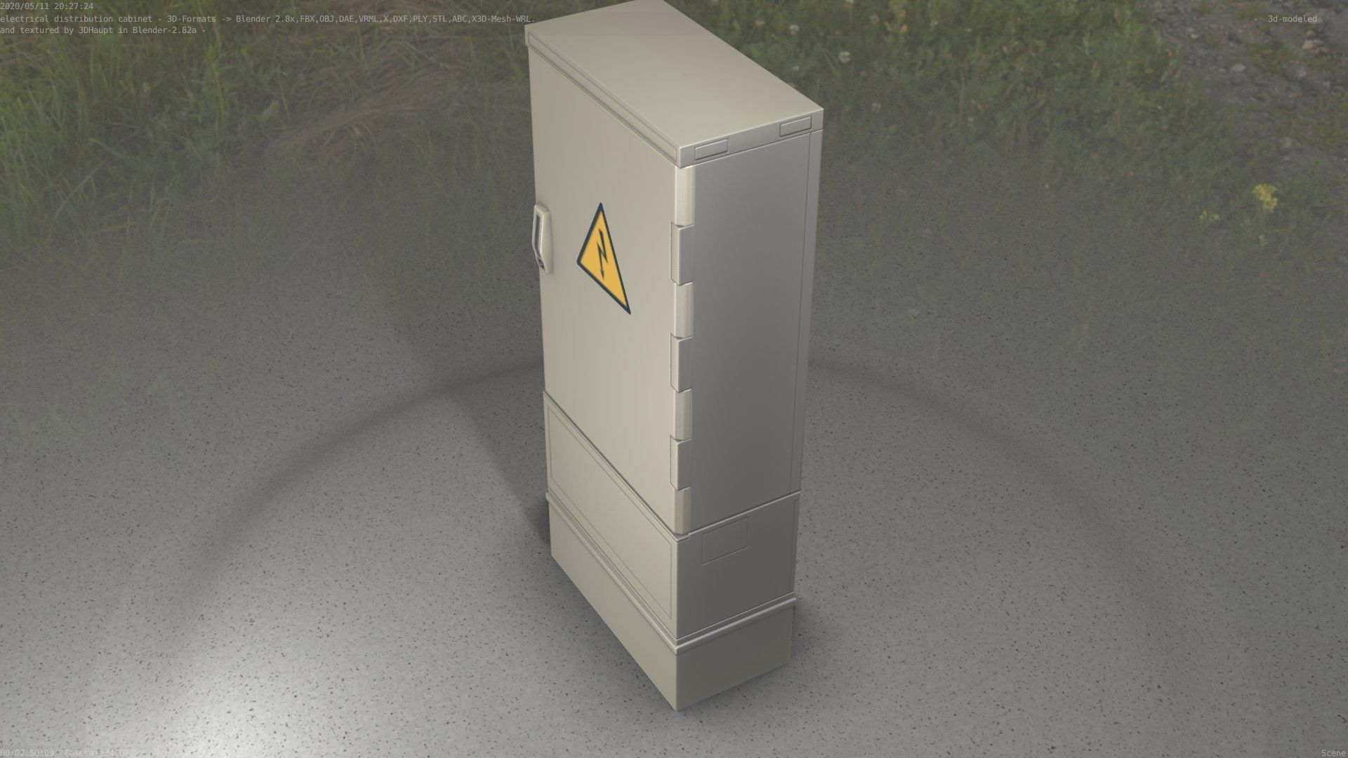 Electrical Distribution Cabinet 41 Low-poly 3D model_90