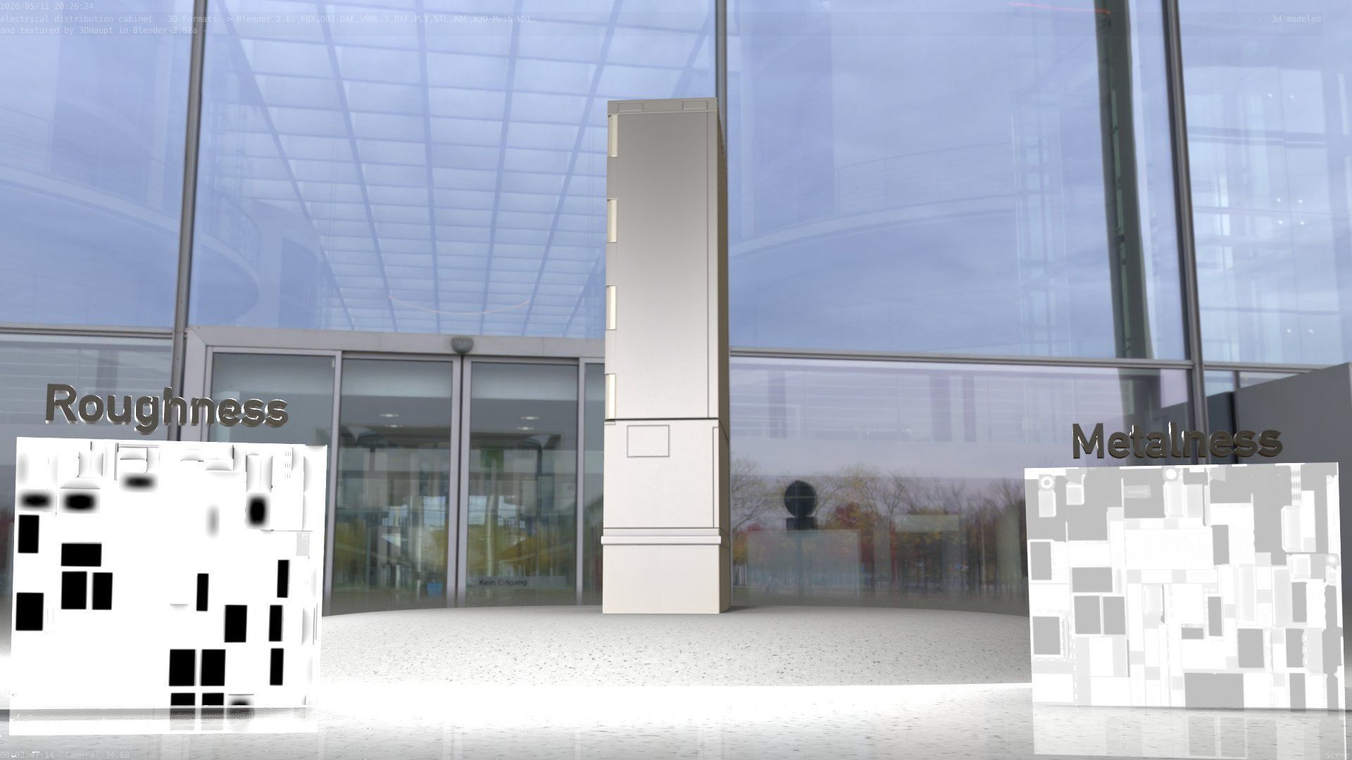 Electrical Distribution Cabinet 41 Low-poly 3D model_23