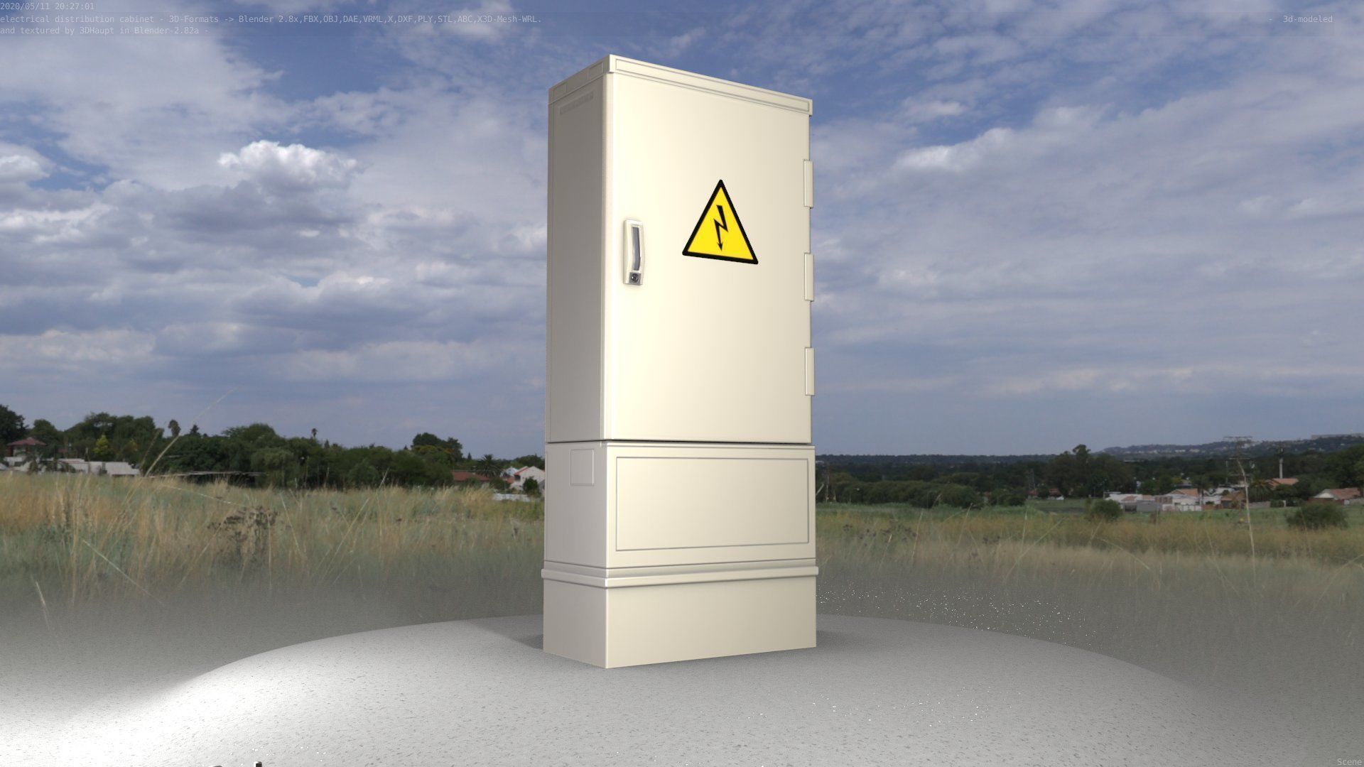 Electrical Distribution Cabinet 41 Low-poly 3D model_66