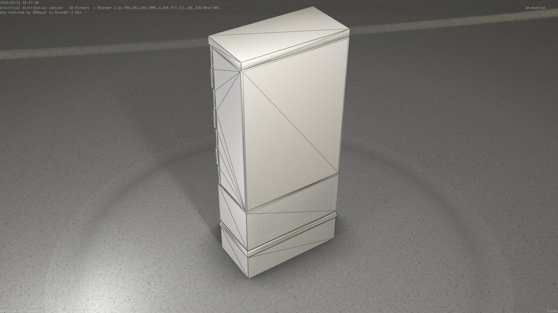 Electrical Distribution Cabinet 41 Low-poly 3D model_96