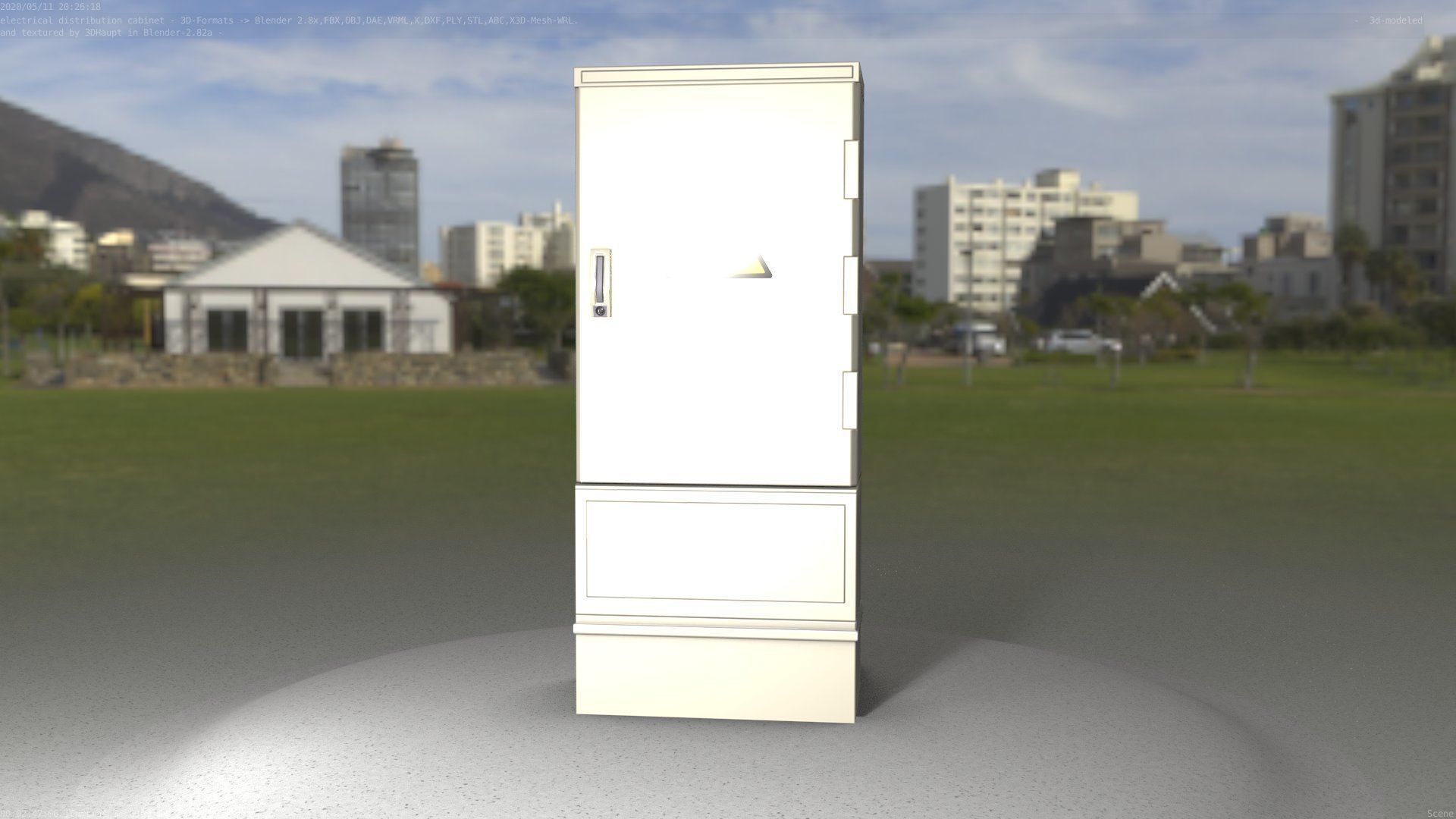 Electrical Distribution Cabinet 41 Low-poly 3D model_7