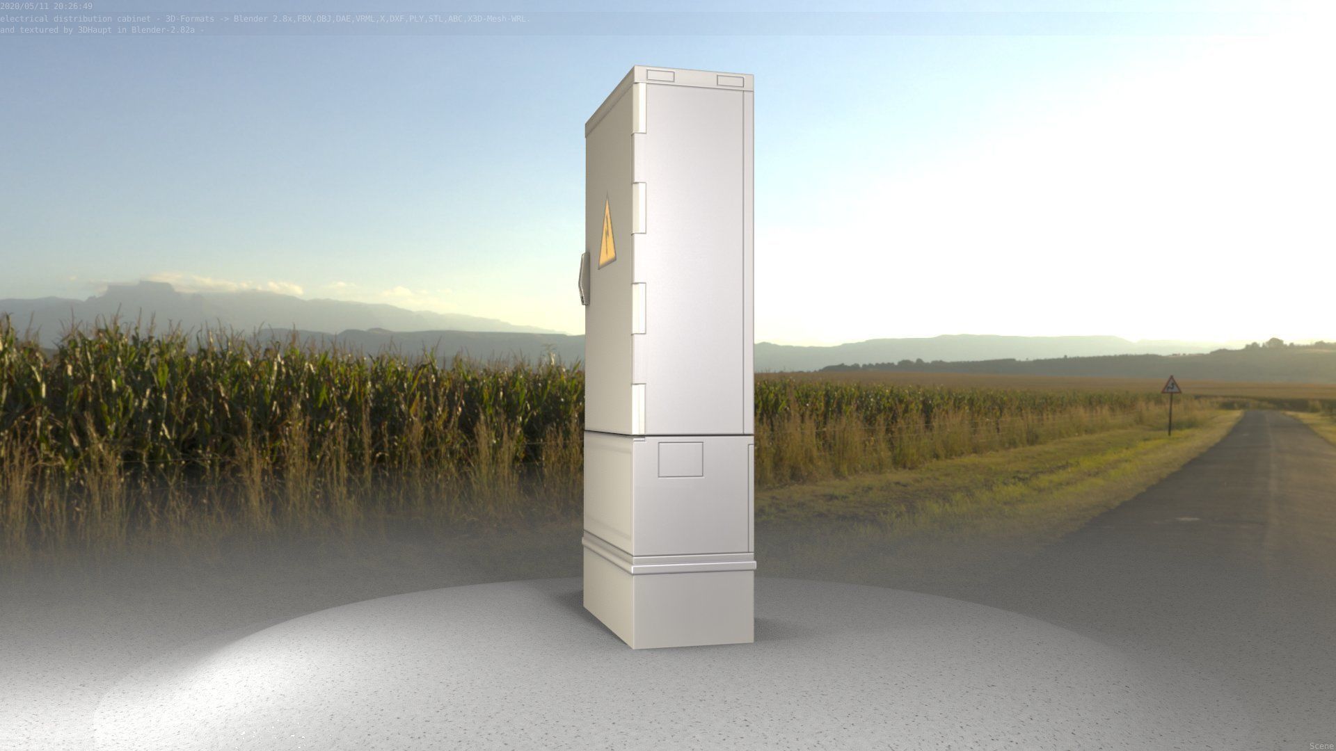 Electrical Distribution Cabinet 41 Low-poly 3D model_51