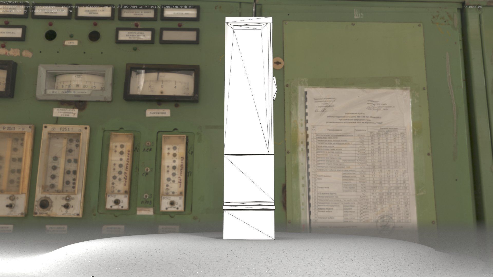 Electrical Distribution Cabinet 41 Low-poly 3D model_63