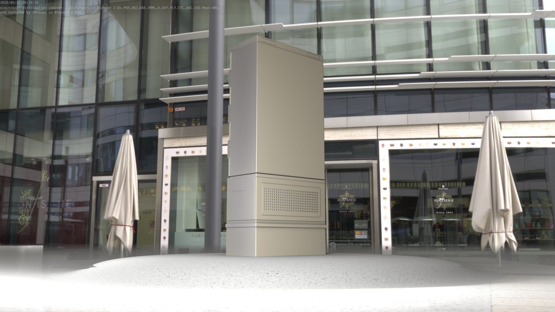 Electrical Distribution Cabinet 41 Low-poly 3D model_27