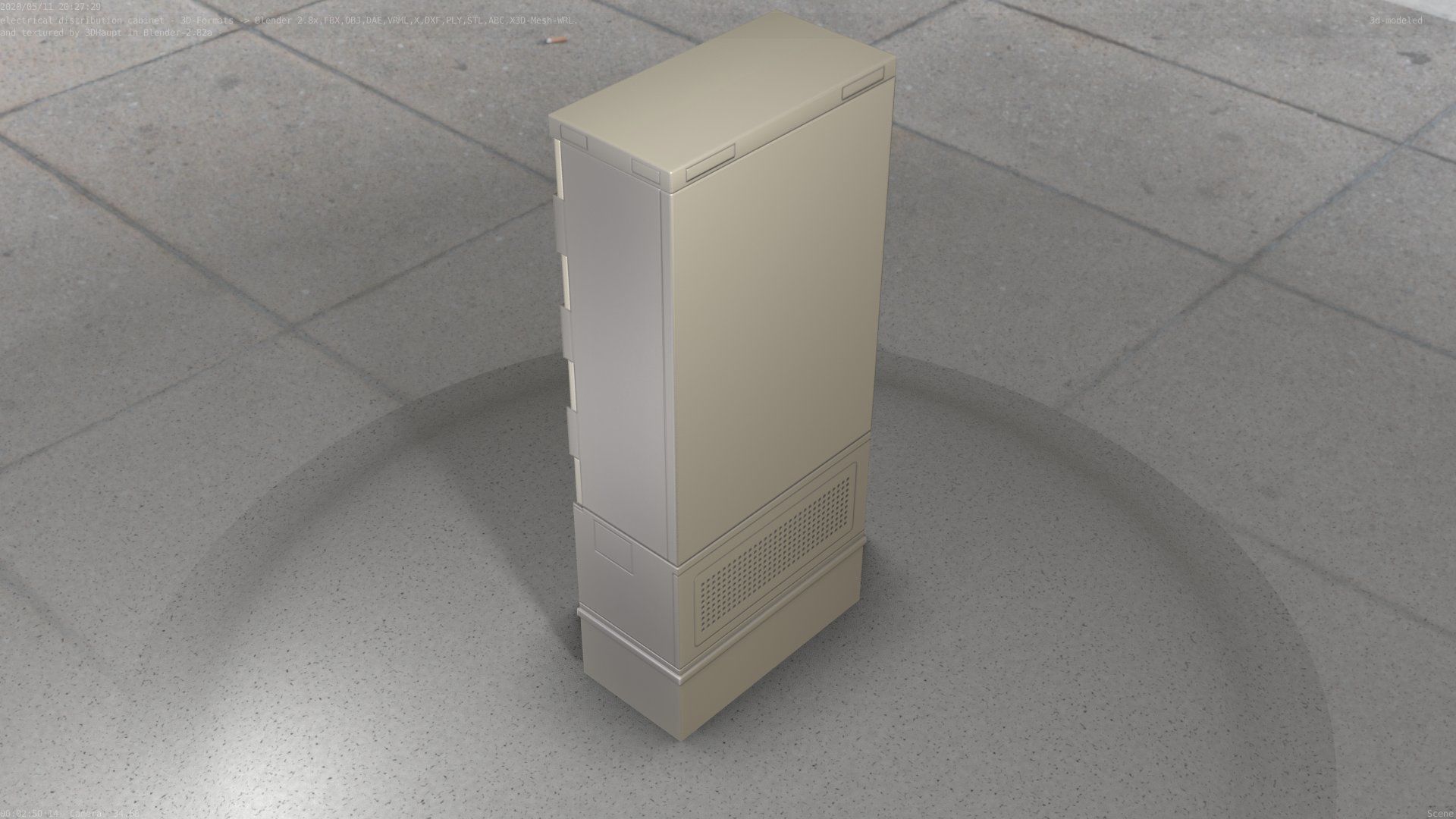Electrical Distribution Cabinet 41 Low-poly 3D model_95