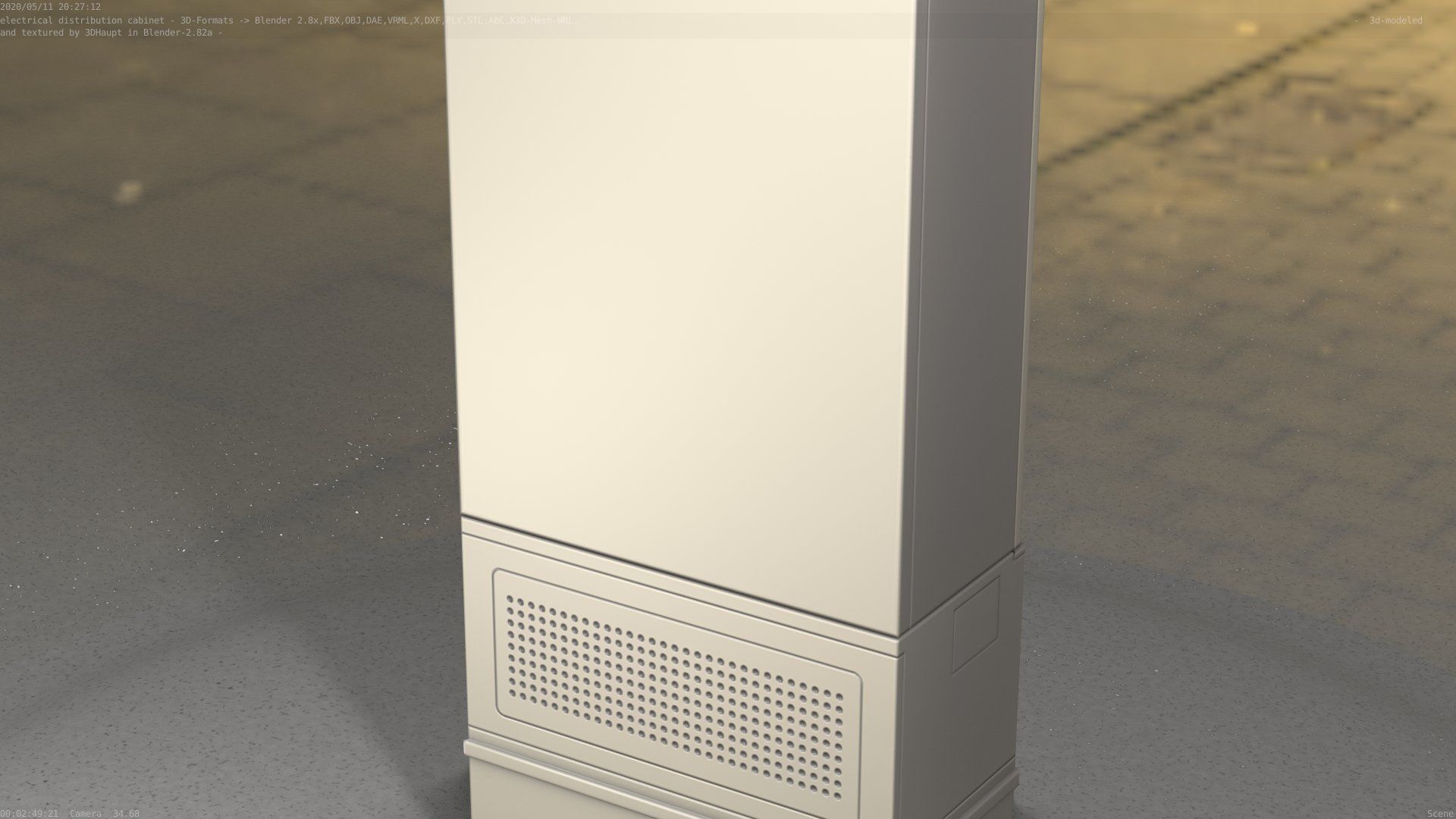 Electrical Distribution Cabinet 41 Low-poly 3D model_78
