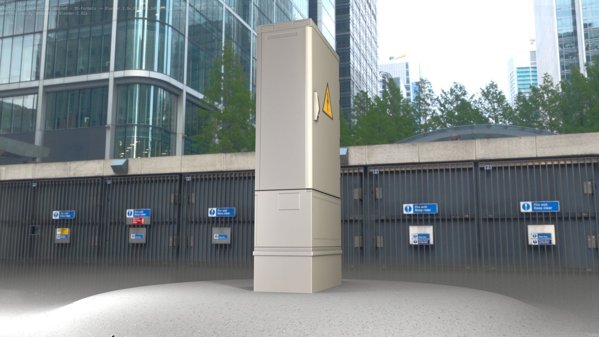 Electrical Distribution Cabinet 41 Low-poly 3D model_64