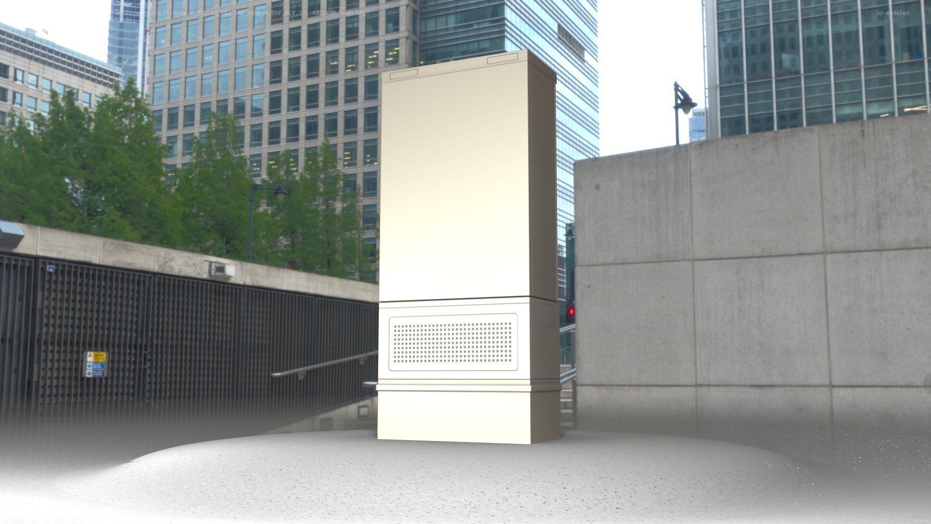 Electrical Distribution Cabinet 41 Low-poly 3D model_33