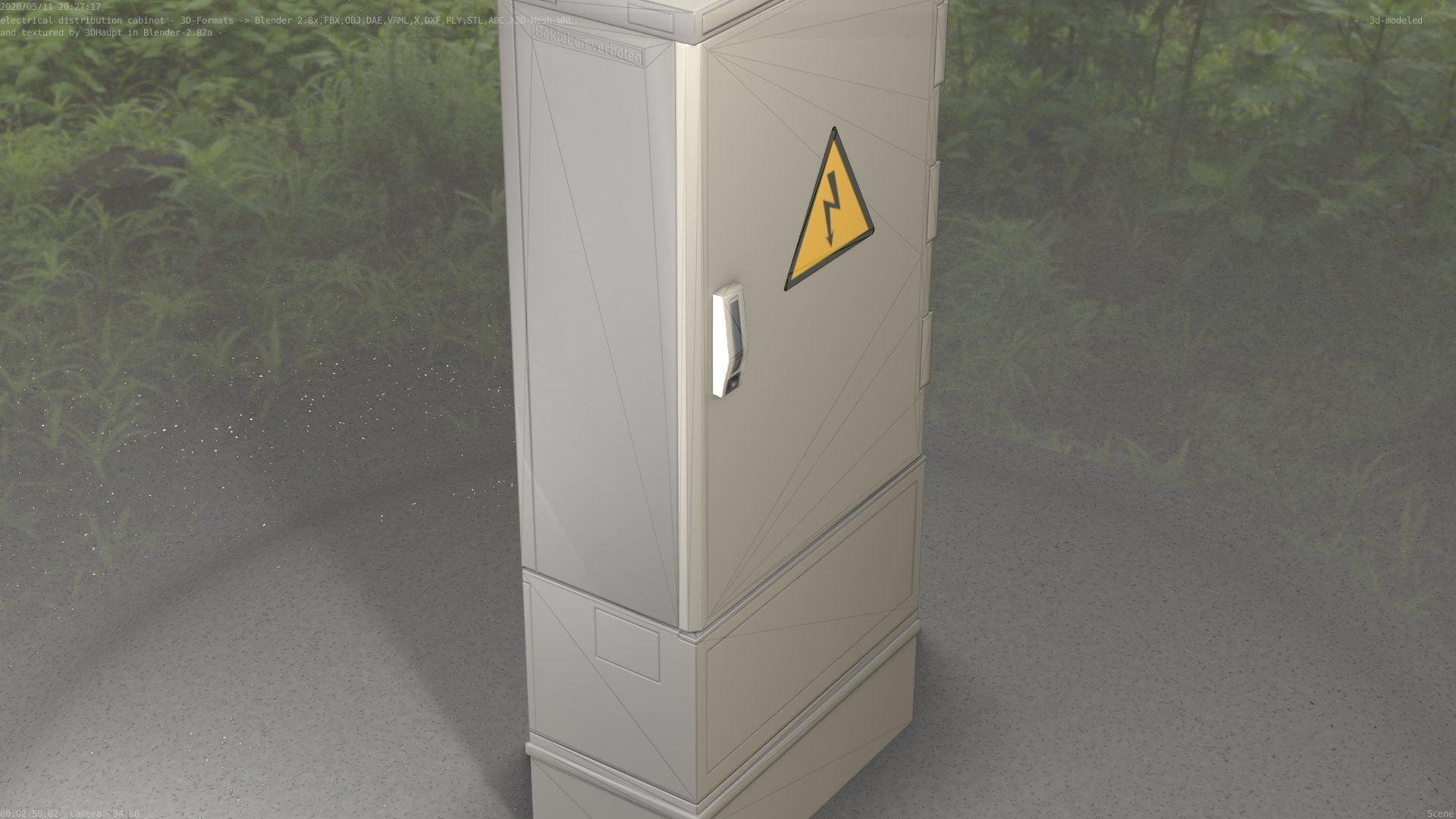 Electrical Distribution Cabinet 41 Low-poly 3D model_83