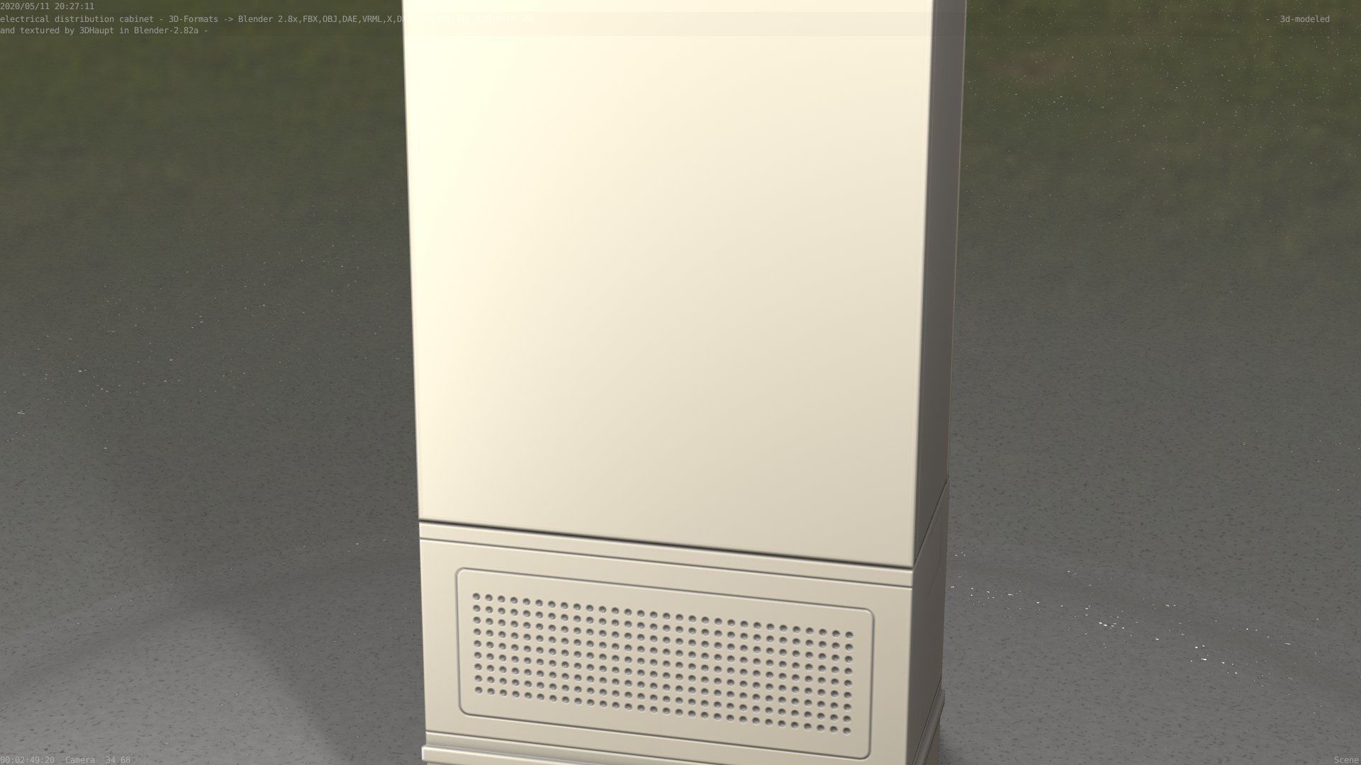 Electrical Distribution Cabinet 41 Low-poly 3D model_77
