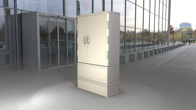 Electrical Distribution Cabinet 42 Low-poly 3D model