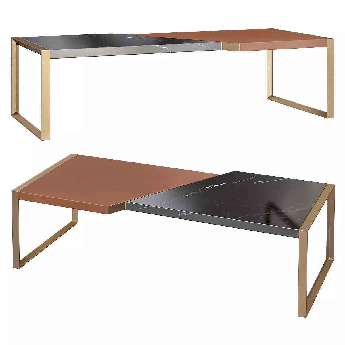 Hagit Pincovici TRAPEZE COFFEE TABLE 3d model Low-poly 3D model_0