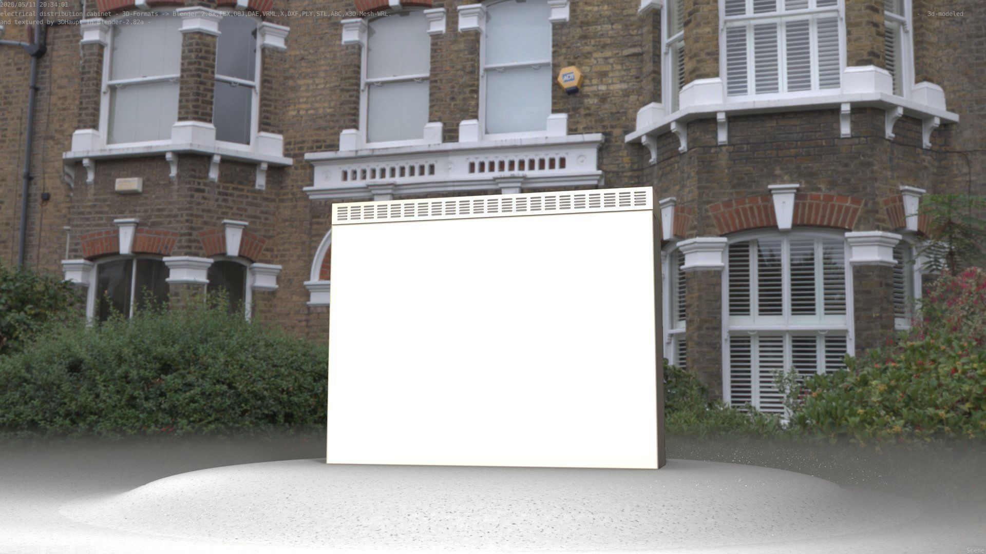 Electrical Distribution Cabinet 46 Low-poly 3D model_32