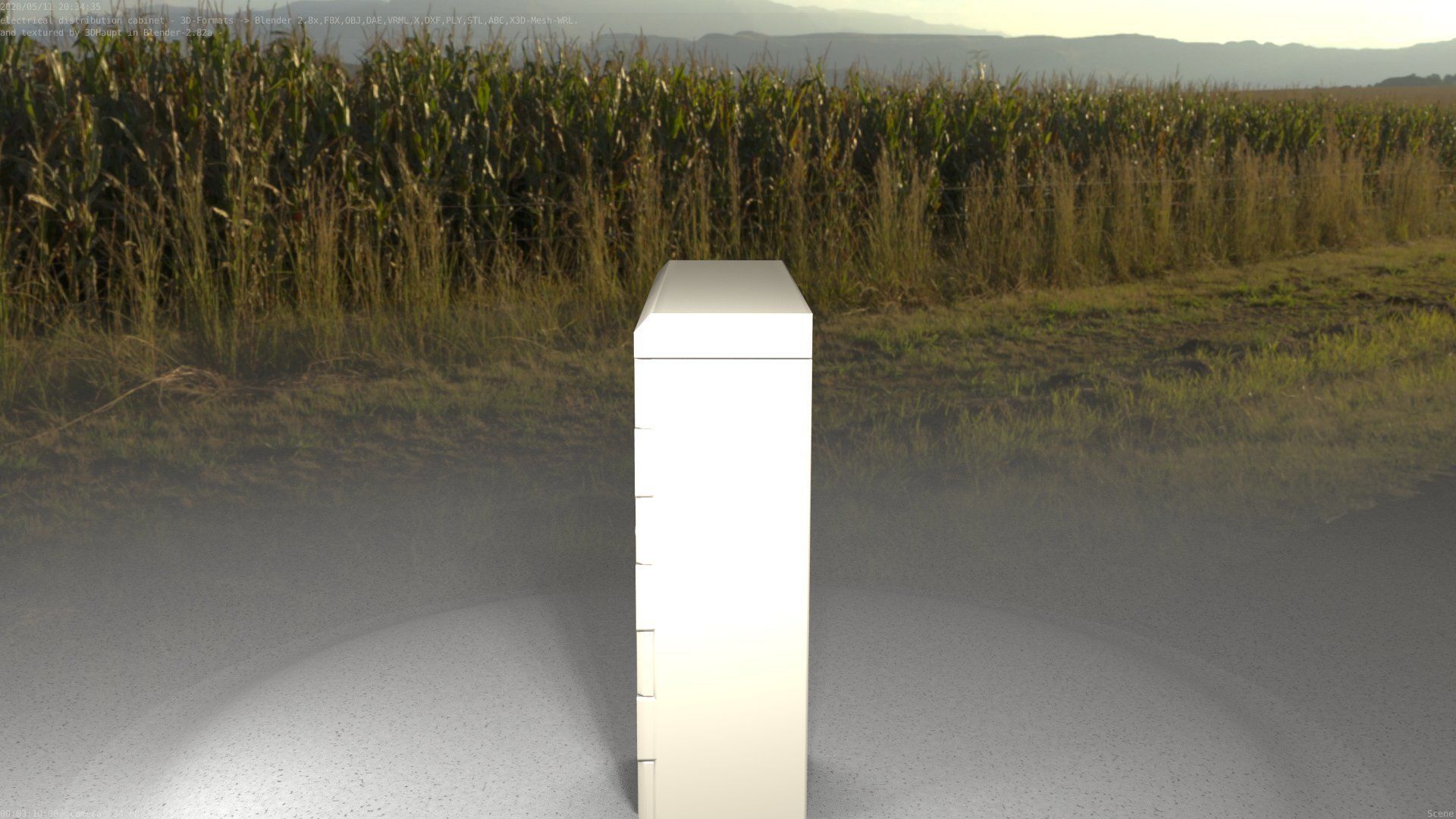 Electrical Distribution Cabinet 46 Low-poly 3D model_72