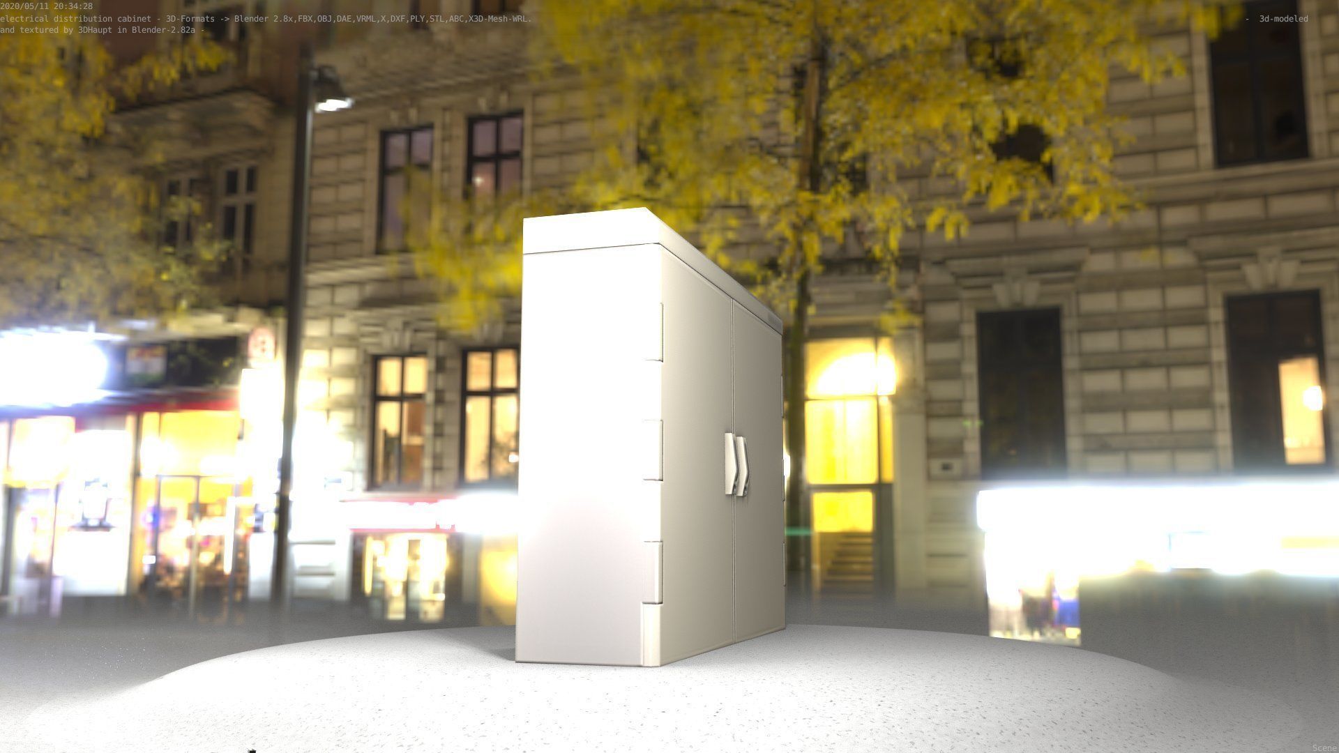 Electrical Distribution Cabinet 46 Low-poly 3D model_64