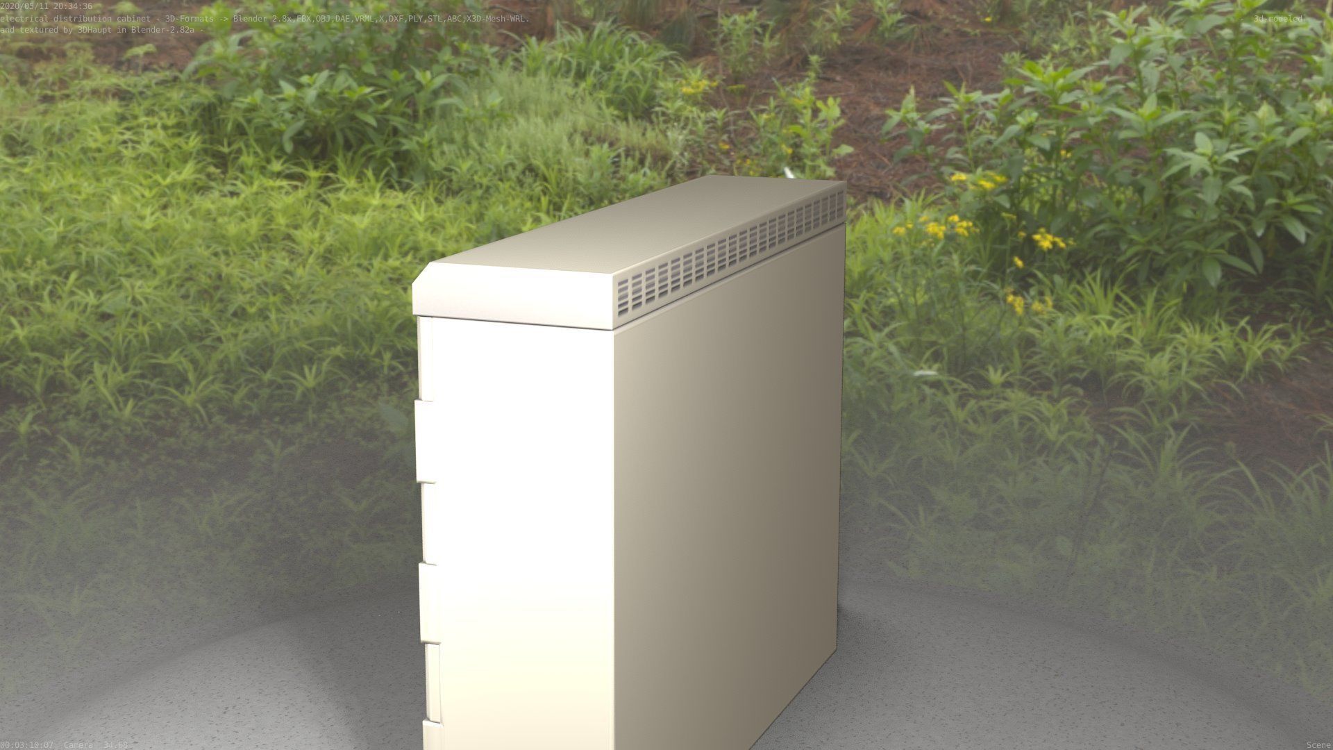 Electrical Distribution Cabinet 46 Low-poly 3D model_73