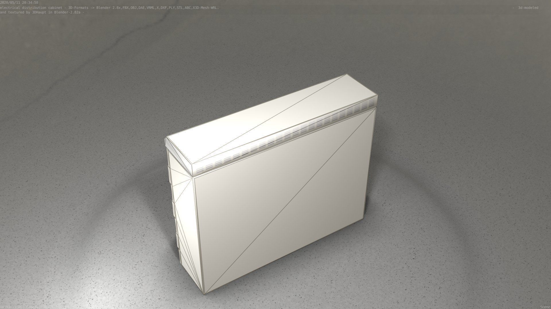 Electrical Distribution Cabinet 46 Low-poly 3D model_91